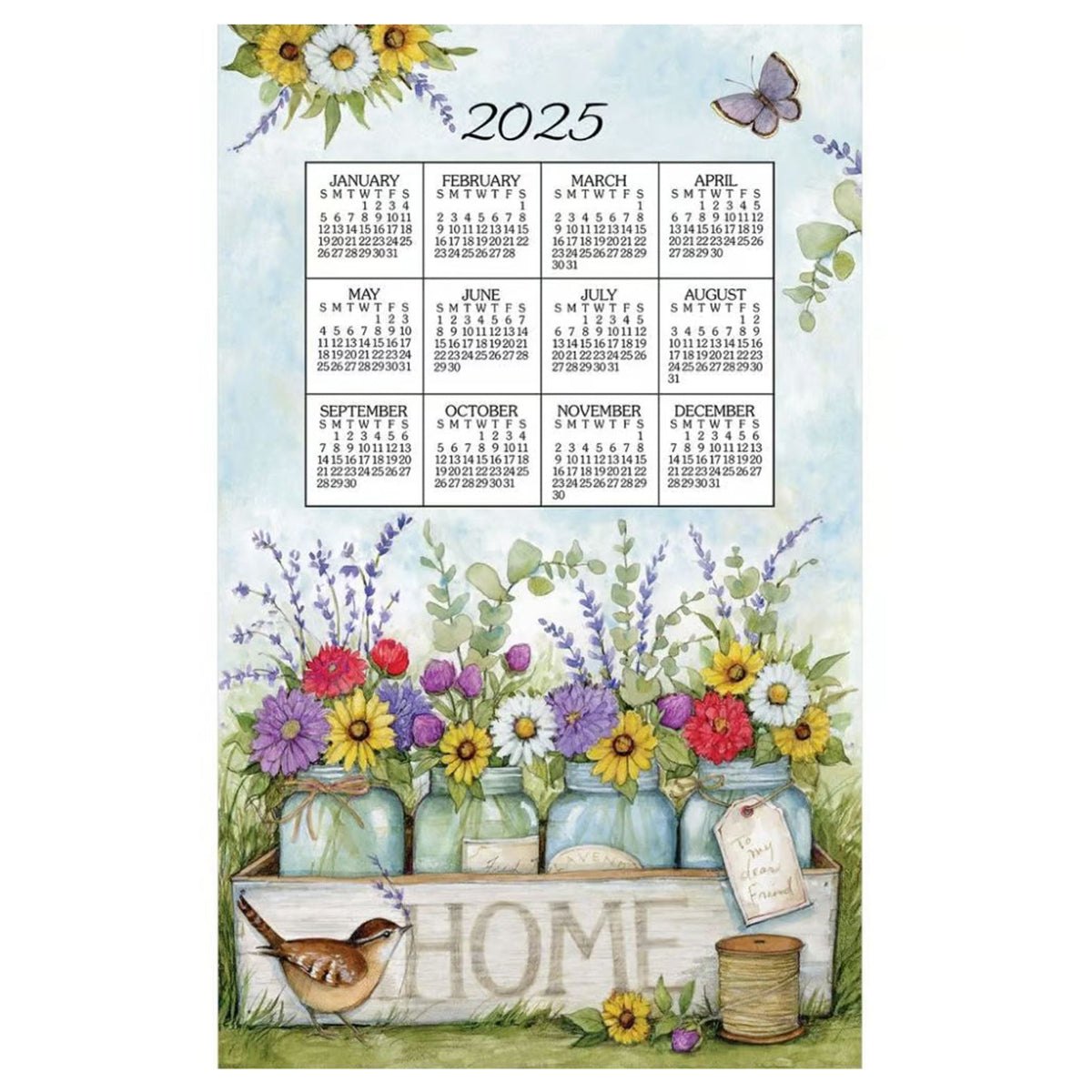 2025 Calendar Towels - Premium Cotton Bath & Kitchen Towels with Yearly Planner - Perfect for Home, Office, and Gifts