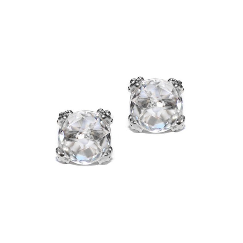 Dewdrop Cluster Stud Earrings - Clear Topaz & Sterling Silver for Women | Elegant Jewelry for Parties, Weddings & Everyday Wear