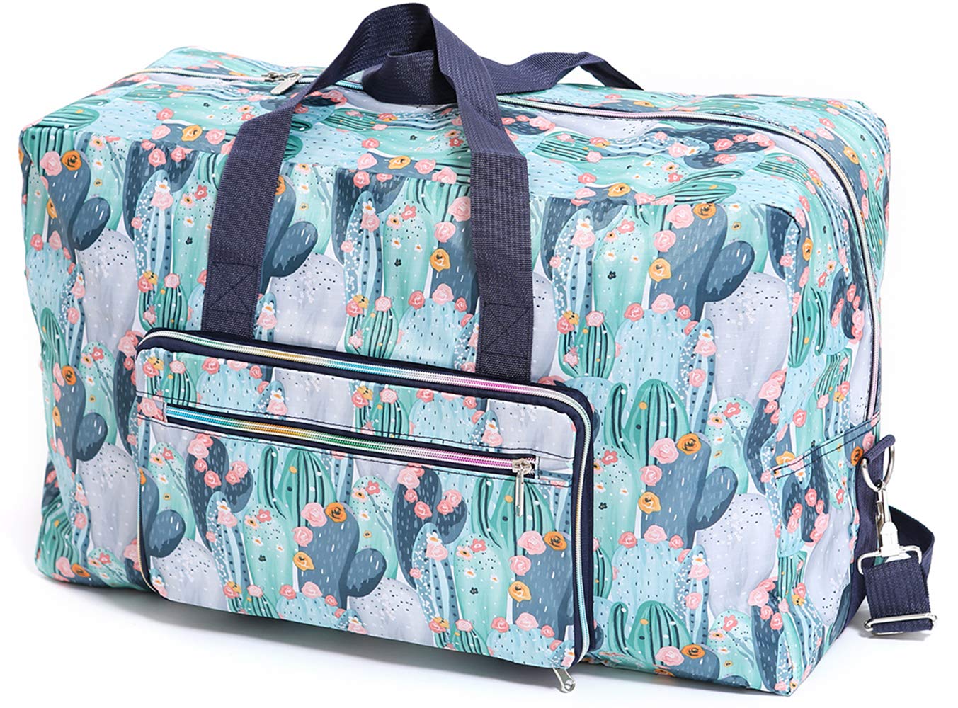 Foldable Large Travel Duffle Bag - Waterproof Cute Overnight Carryon Weekender Bag for Women & Girls - Perfect for Gym, Beach Trips, and Weekend Getaways
