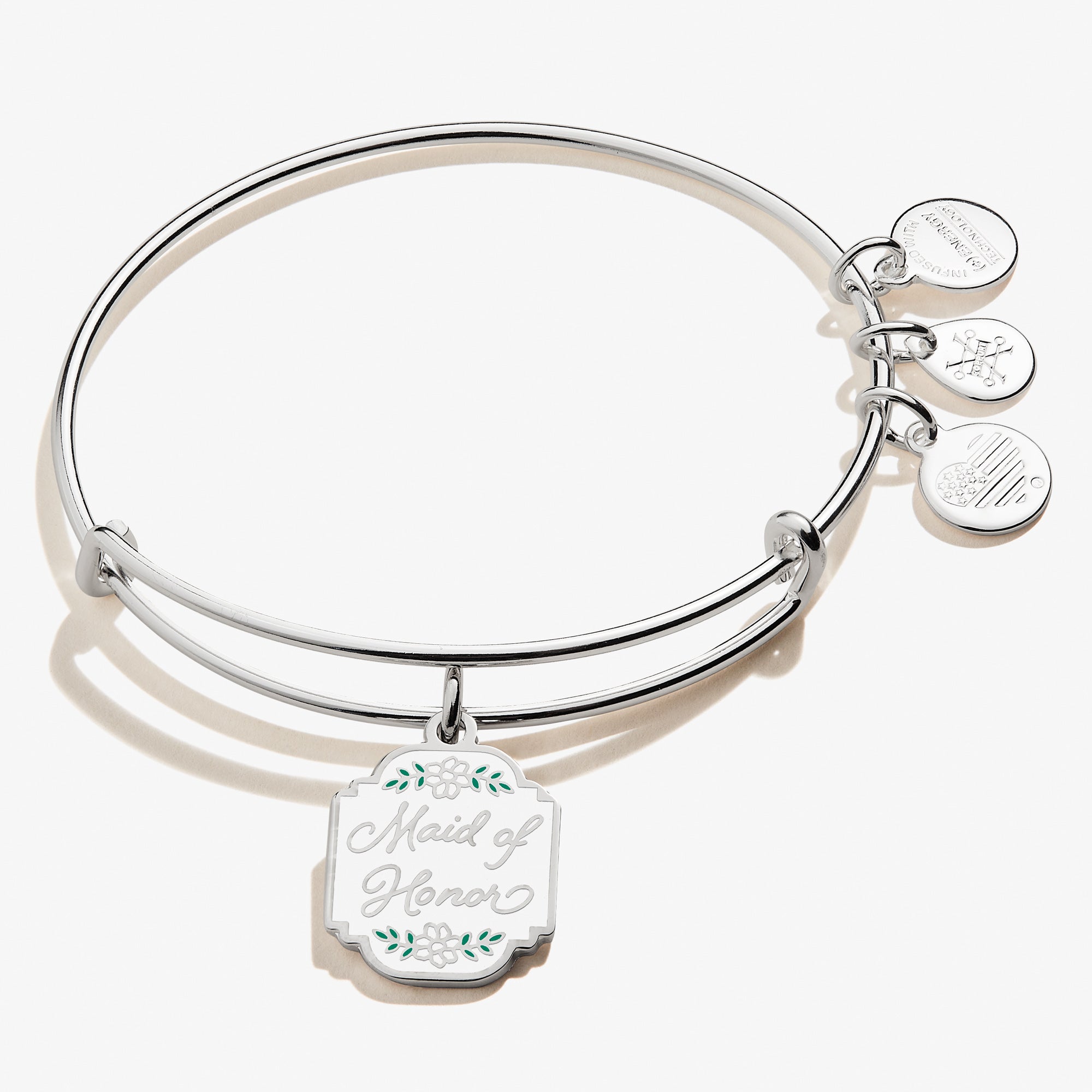 Elegant 'Maid of Honor' Charm Bracelet - Sterling Silver Bridesmaid Jewelry Gift for Wedding Party, Bachelorette & Special Occasions