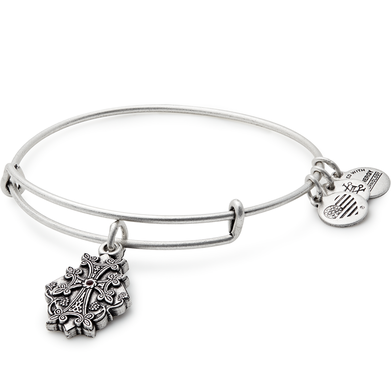 Armenian Cross Charm Bangle - Sterling Silver Religious Jewelry for Women - Perfect for Church, Weddings & Special Occasions