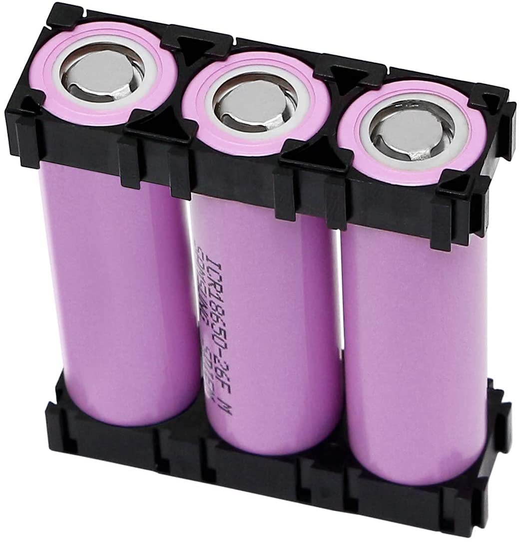 Aicosineg 50 Pcs 26650 Lithium Battery Cell Holder - 3 Cell Safety Spacer & Storage Bracket for DIY Battery Pack, Battery Storage Box & Protection Board - Perfect for Solar Power Systems, Electric Vehicles & Home Energy Storage