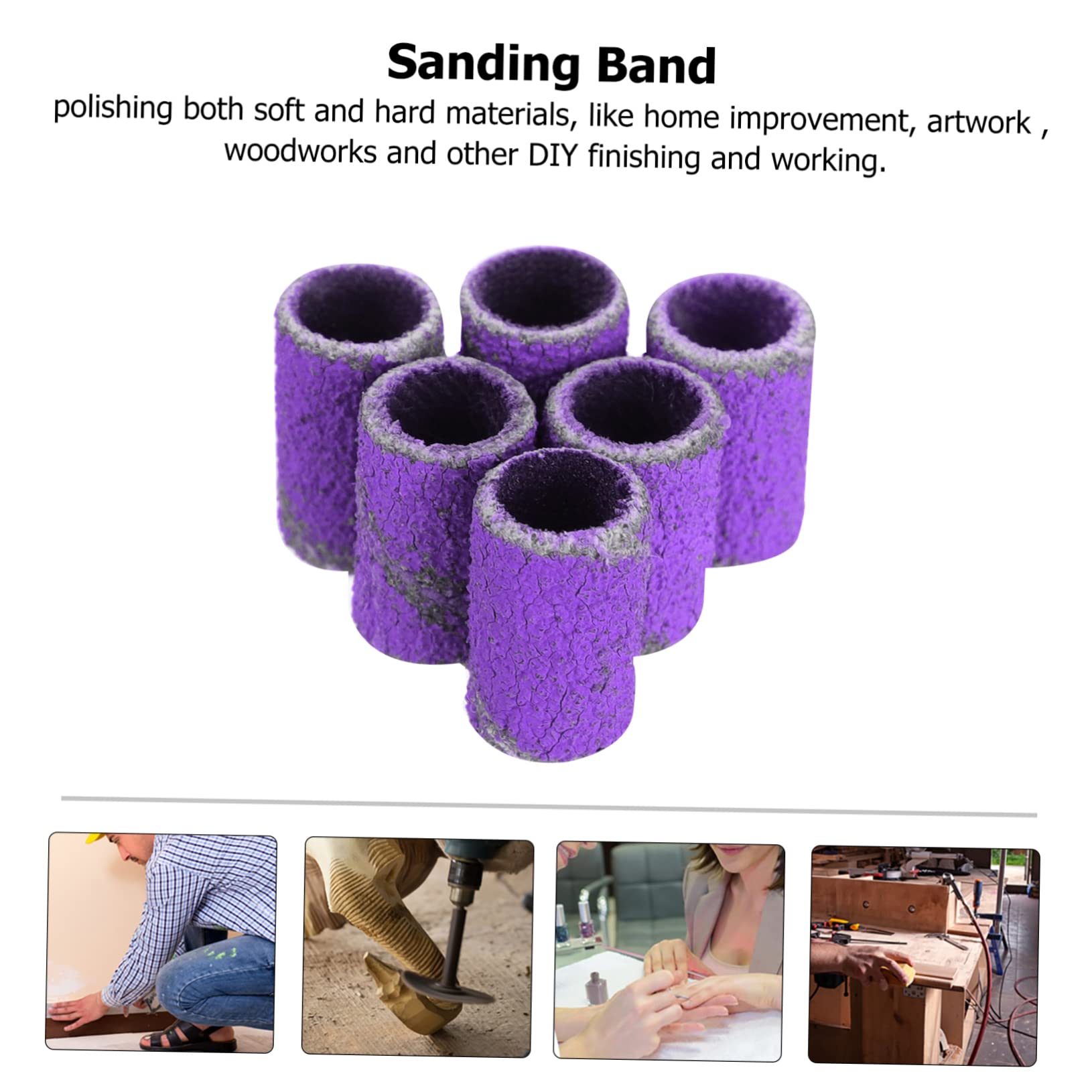 **Minkissy 2 Sets of 100pcs Nail Sanding Bands for Nail Art & Polishing – Professional Sanding Belts for Nail Drills, Perfect for Nail Salons & Personal Use – Smooth & Precise Manicure & Pedicure**    *(Use Case: Ideal for professional nail technicians, at-home manicures, acrylic nail prep, and gel polish removal.)*
