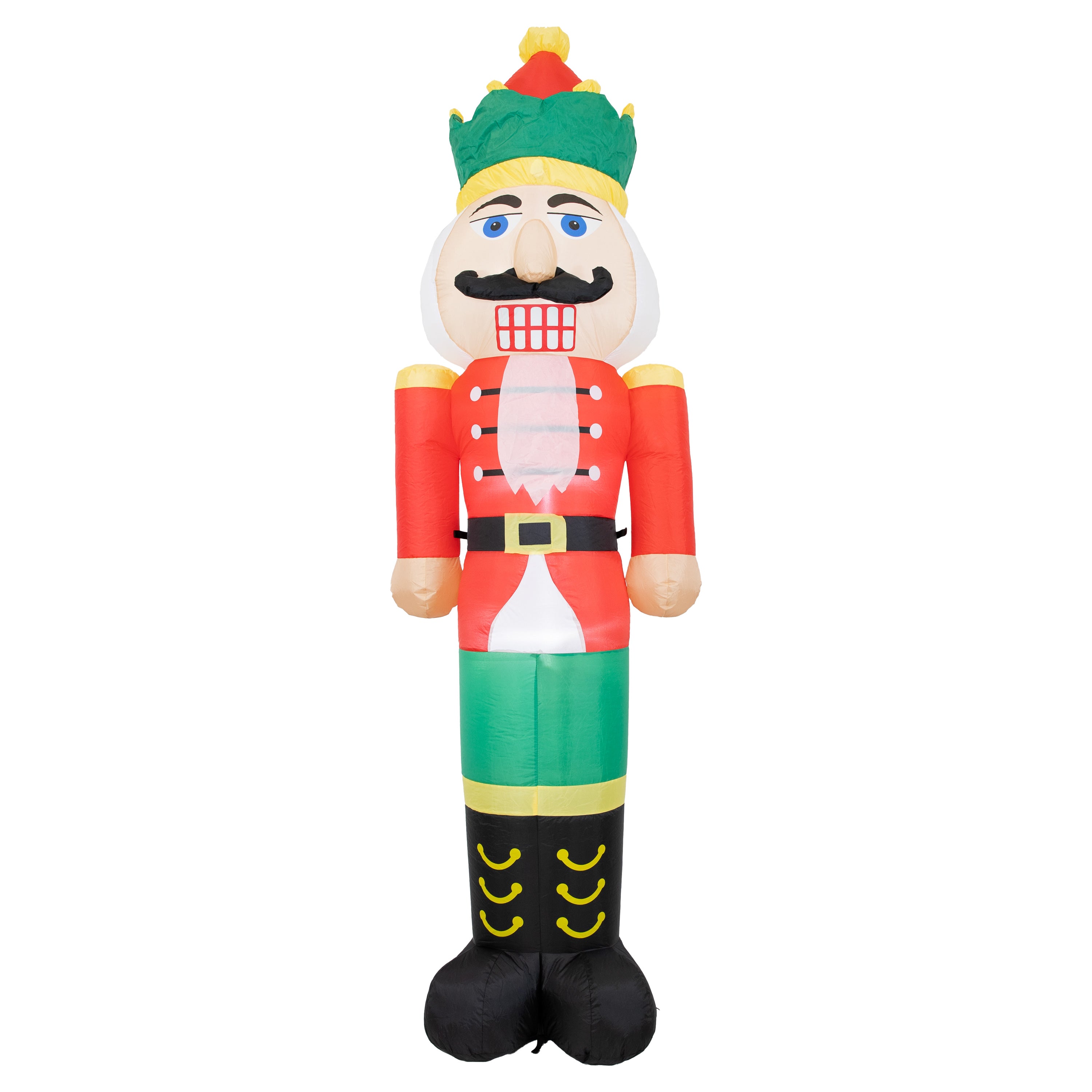 Sunnydaze 8-Foot Nathaniel the Nutcracker Inflatable Outdoor Christmas Decoration for Yard, Lawn, and Holiday Party Decor