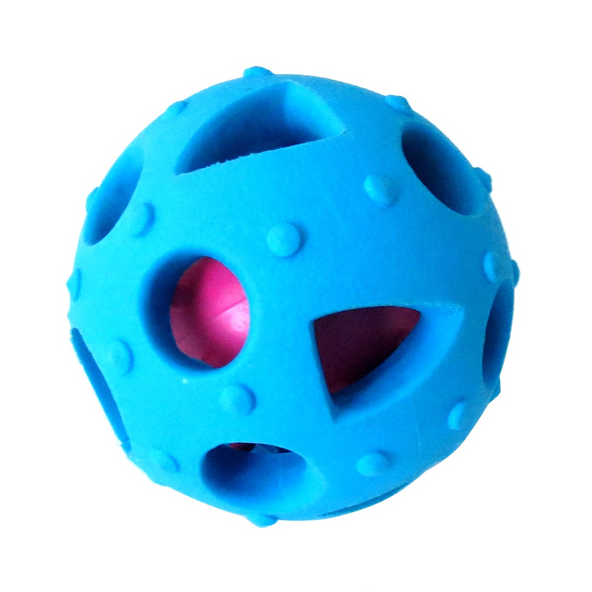 Interactive Dog Treat Ball - Non-Toxic Chew Toy with Food Dispenser for Small & Large Dogs - Perfect for Training, Boredom Relief & Mental Stimulation (Blue) - Pet Supplies