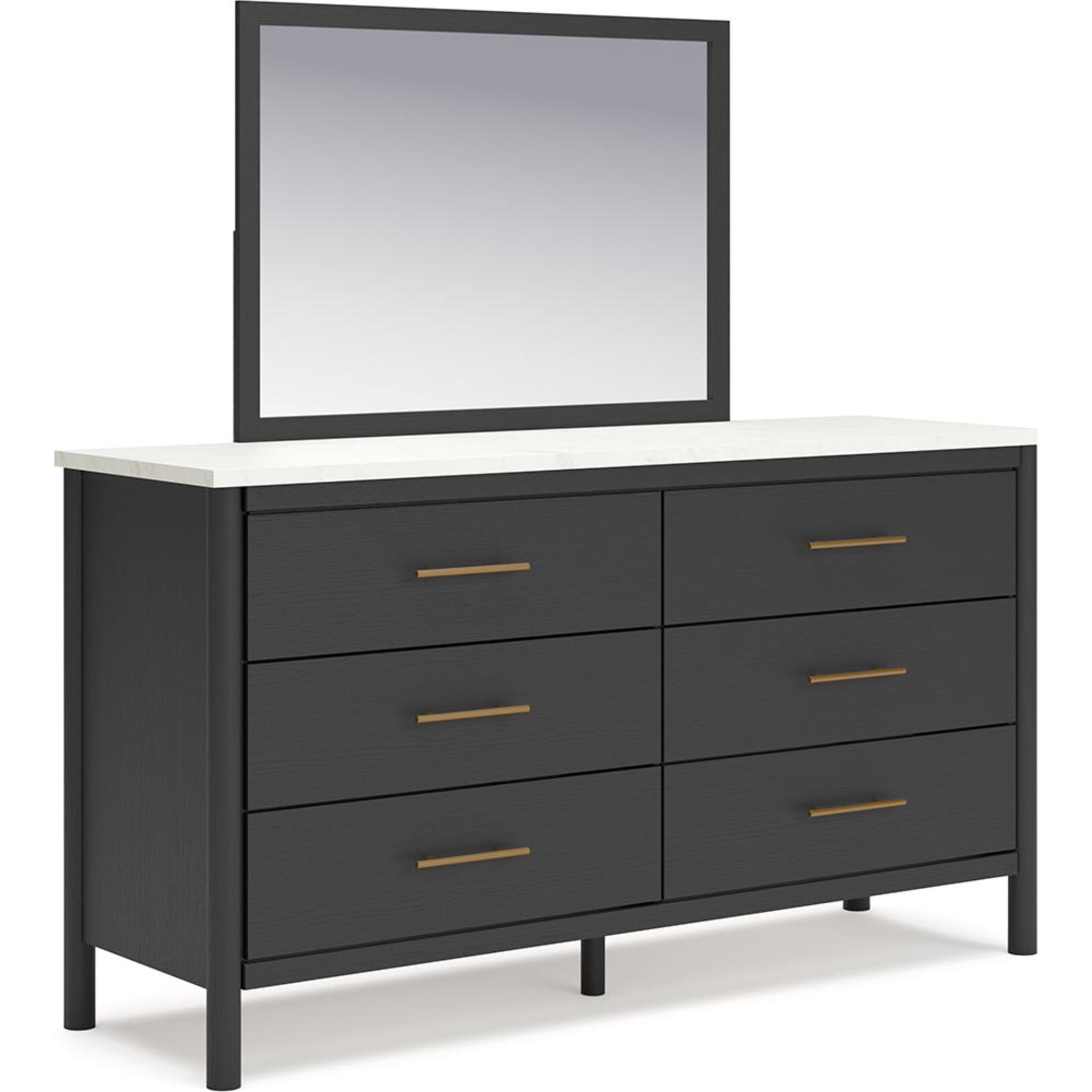 Cadmori 6-Piece Queen Size Platform Bedroom Set - Modern Wooden Bed Frame with Nightstands and Dresser - Perfect for Small Spaces & Apartment Living