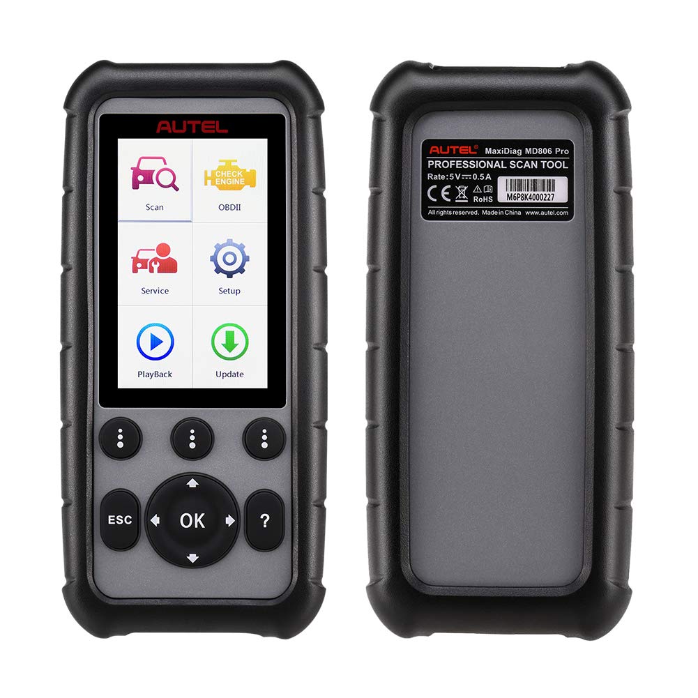 Autel MD802 MaxiDiag Elite Car Diagnostic Scanner Tool - Professional OBD2 Code Reader for All Vehicles, Engine & Transmission Diagnostics - Perfect for Mechanics & DIY Auto Repair