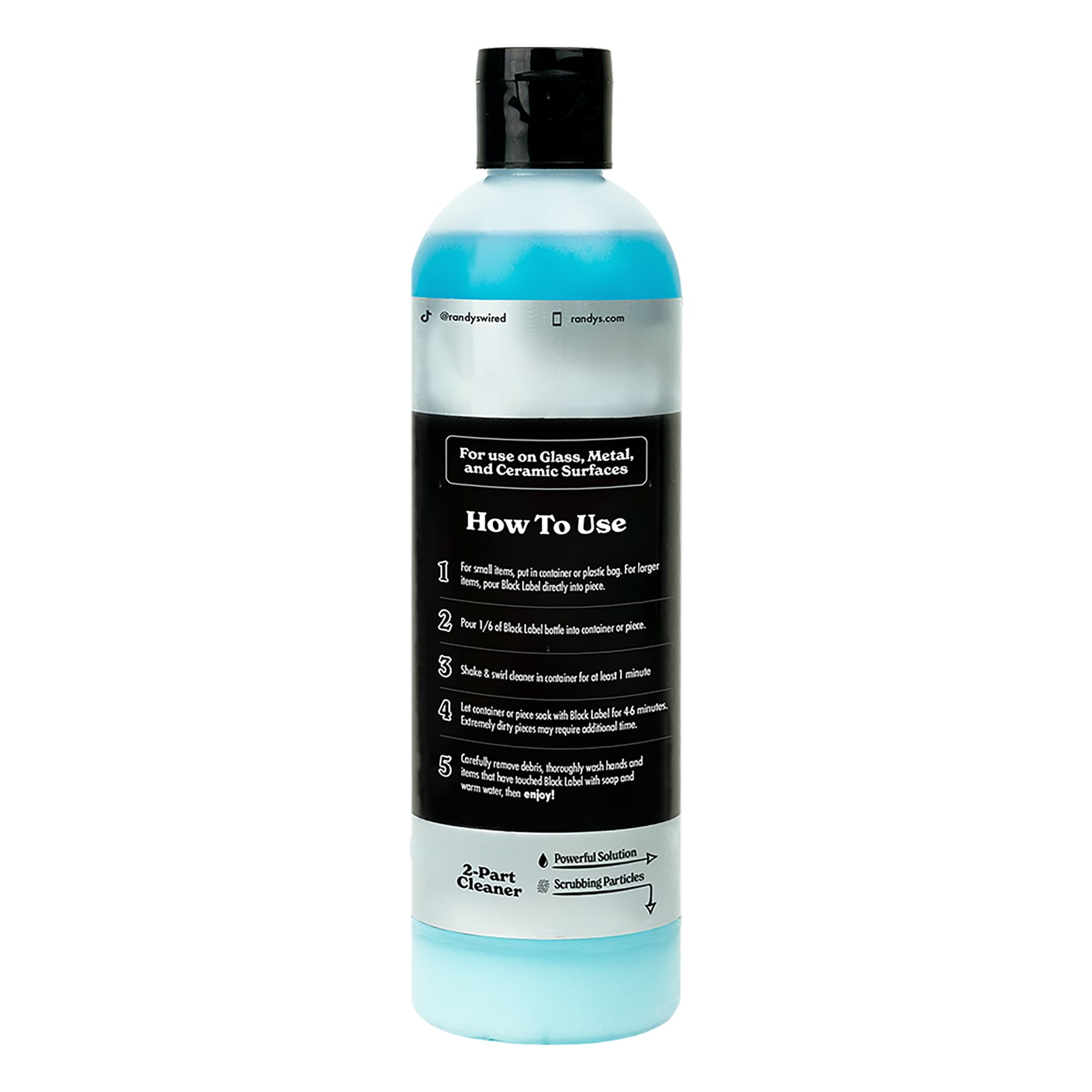 Randy's Black Label Multipurpose Cleaner - 12 fl oz All-Purpose Cleaner for Glass, Metal, Ceramic - Powerful Streak-Free Cleaning Solution for Kitchen, Bathroom & Household Surfaces - Safe for Countertops, Windows & Appliances