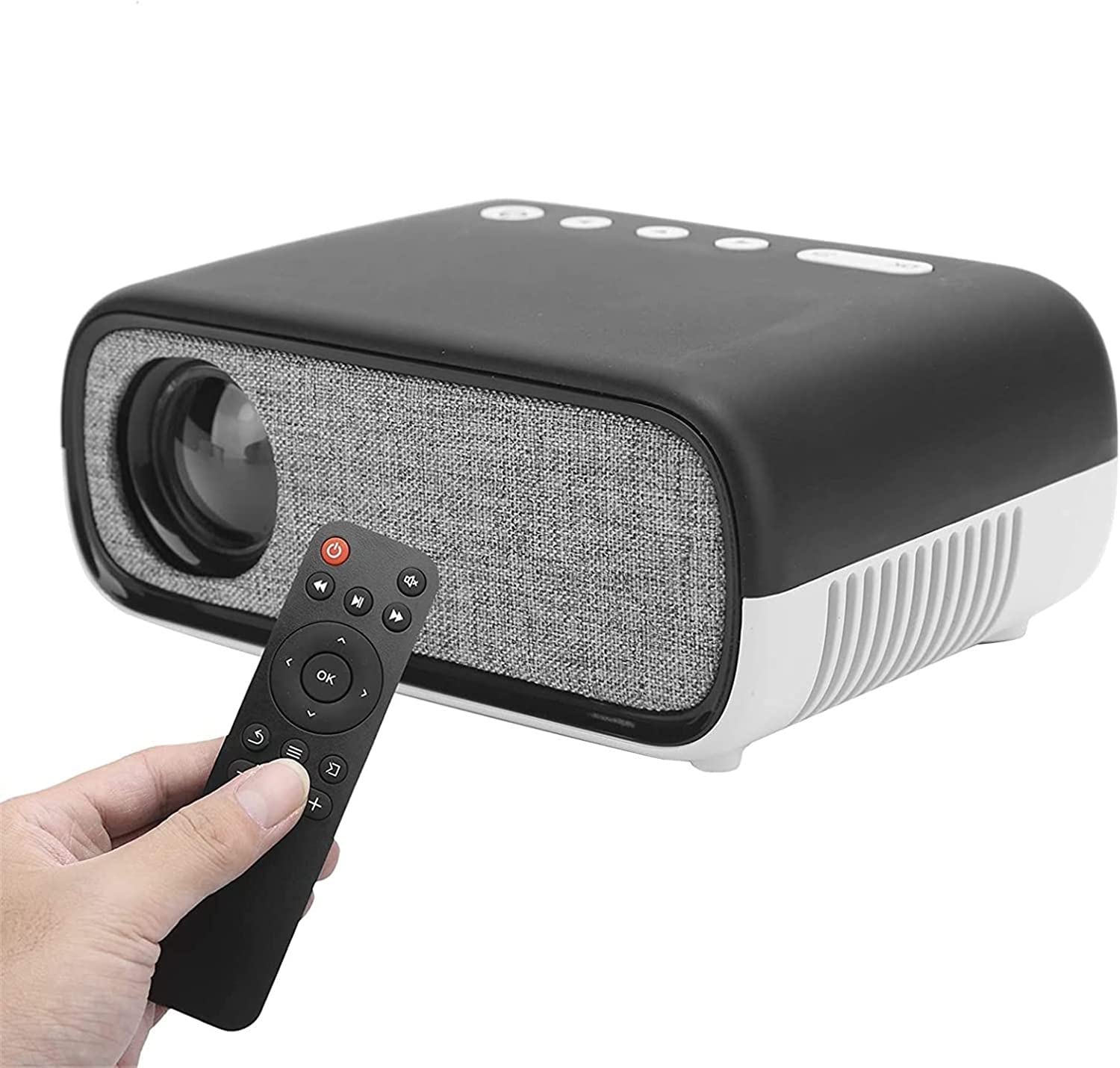 Mini LED Projector - Portable HD Video Projector for Home Theater, Movies & Gaming | Compatible with Laptop, HDMI, USB, TV & AV | Includes Remote Control | Perfect for Bedroom, Camping & Outdoor Movie Nights