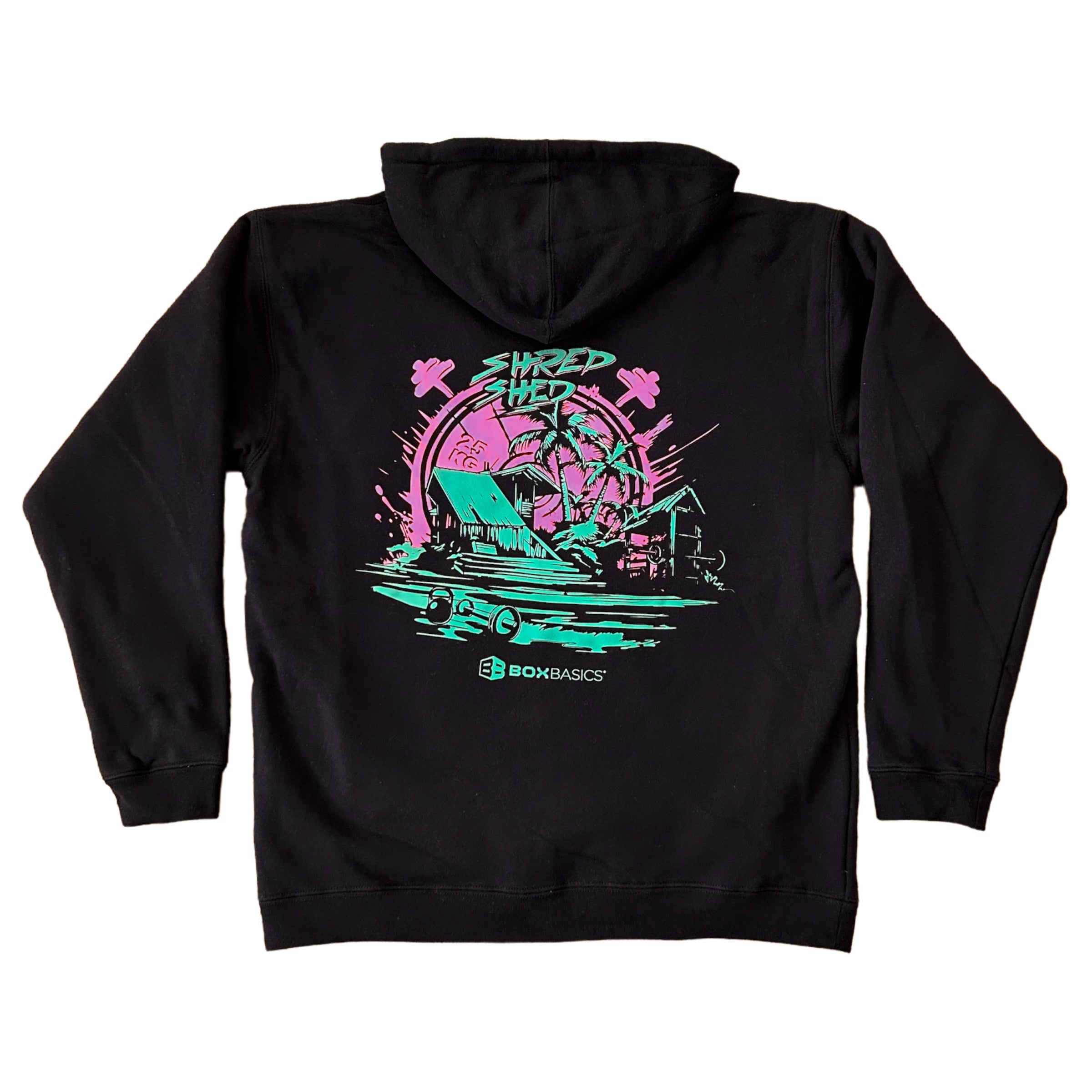 Shred Shed Sherpa Hooded Sweatshirt - Cozy Fleece-Lined Pullover for Men & Women - Perfect for Winter Outdoor Activities & Casual Wear