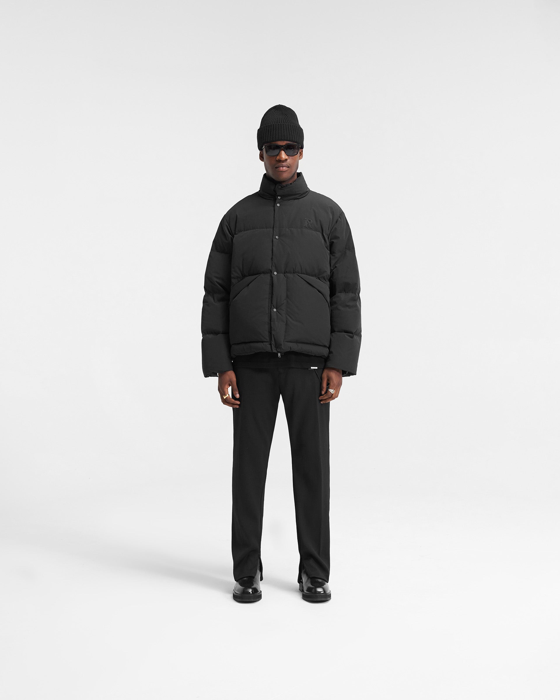 Jet Black Puffer Jacket for Men & Women - Lightweight Warm Winter Coat for Outdoor Activities, Travel & Daily Wear
