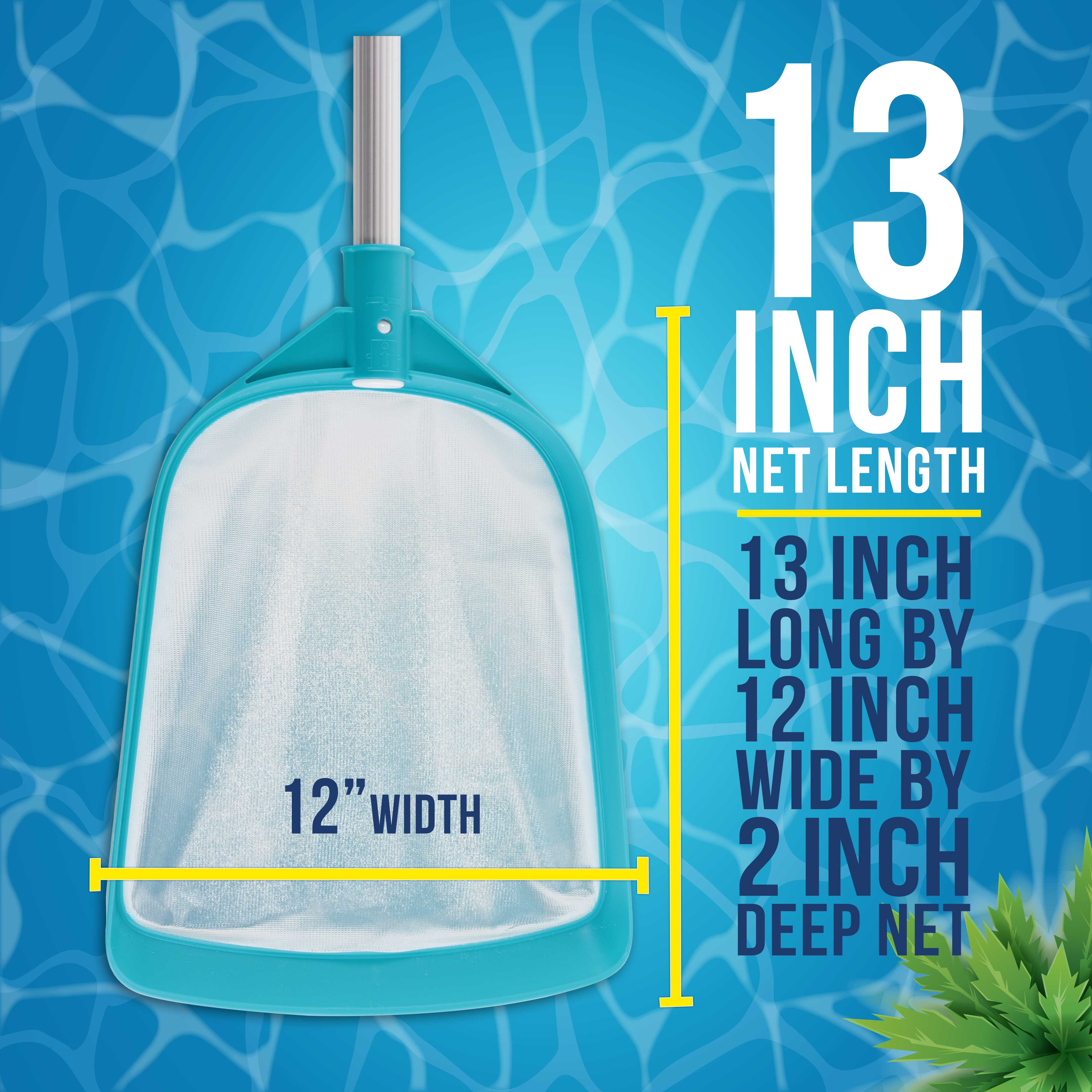 Professional 6 Foot Swimming Pool Leaf Skimmer Net with 5-Section Aluminum Pole | Ultra Fine Mesh for Debris Removal | Perfect for In-Ground & Above Ground Pools