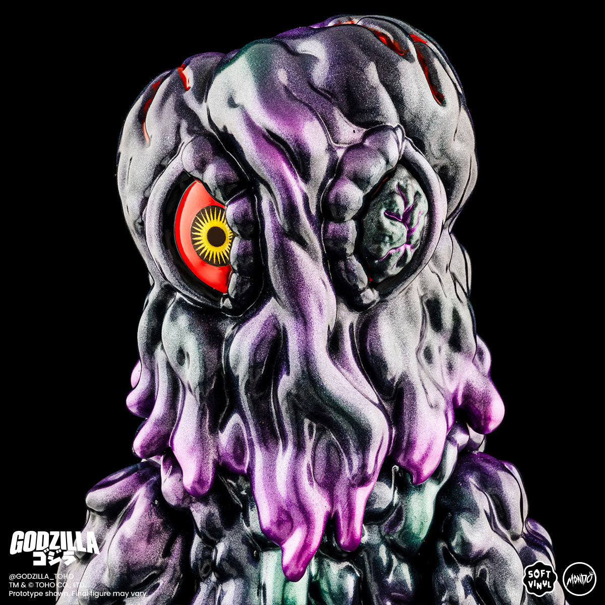 Godzilla vs Hedorah Soft Vinyl Figure Set - Limited Edition Oil Slick Variant - Japanese Kaiju Collectible for Display & Home Decor