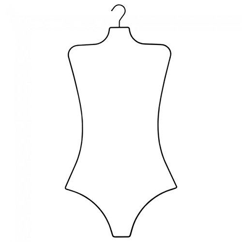 NAHANCO BFWB12 Women's Wire Bikini Hanger - Pack of 12 Black Swimwear Hangers for Bathing Suits, Tankinis & Swimsuits - Perfect for Travel, Beach Vacations & Swimwear Organization