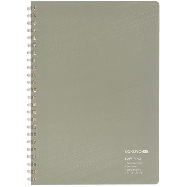 KOKUYO ME A5 Soft Ring Notebook with Grid Lines - Deep Nature Color for School, Office & Journaling | Premium Japanese Stationery for Note-Taking & Planning