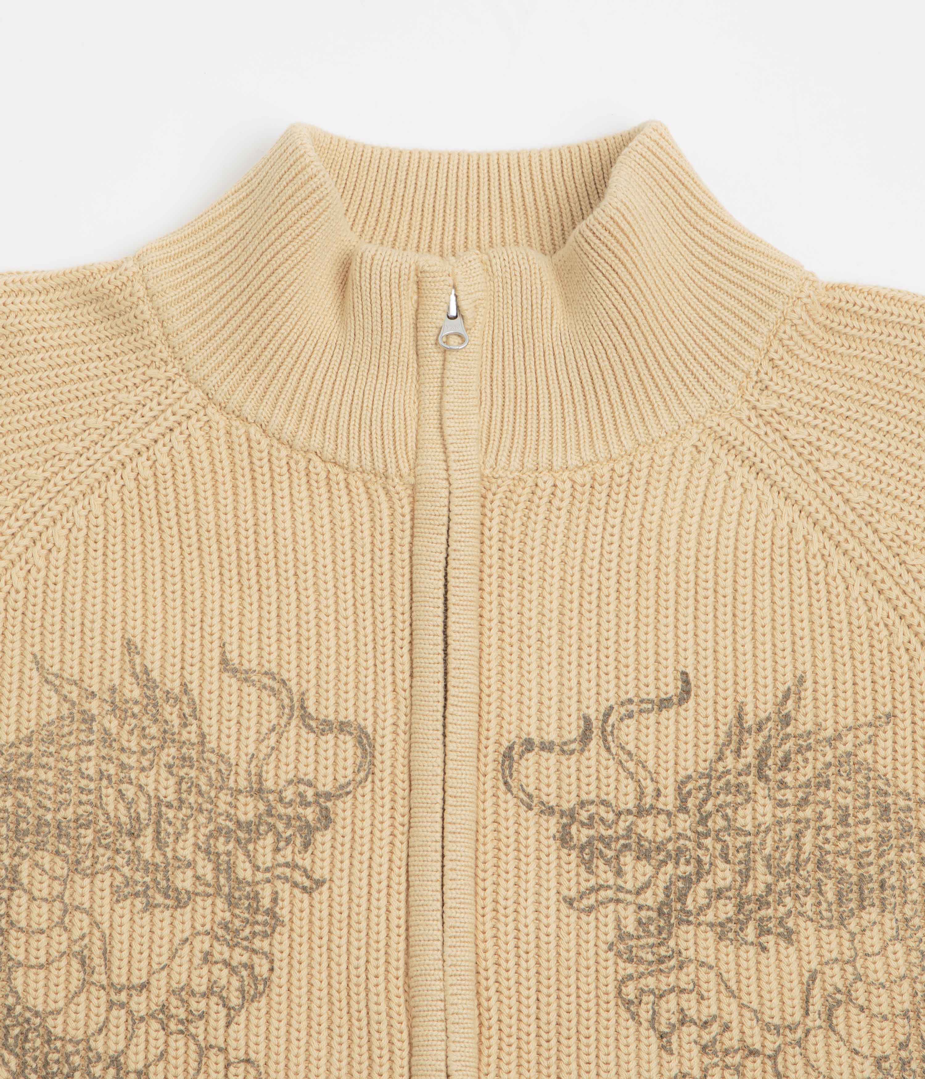 Butter Goods Dragon Zip Thru Knit Sweatshirt - Stylish Pullover Hoodie for Men & Women - Perfect for Casual Wear, Street Fashion & Outdoor Activities