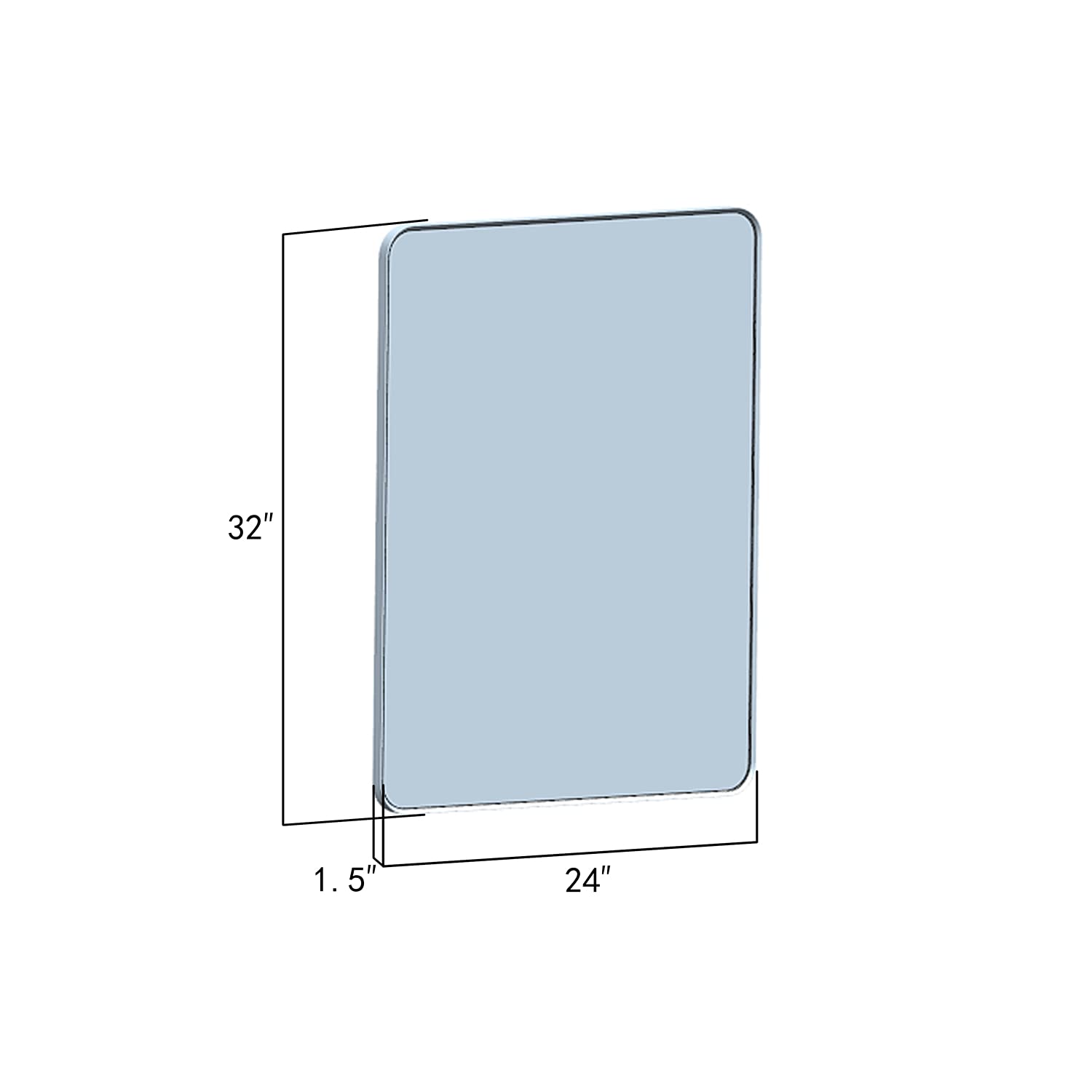 Vinnova Piceno 24 Inch Rectangle LED Bathroom Mirror with Adjustable Lighting - Perfect for Makeup, Shaving & Modern Vanity Decor