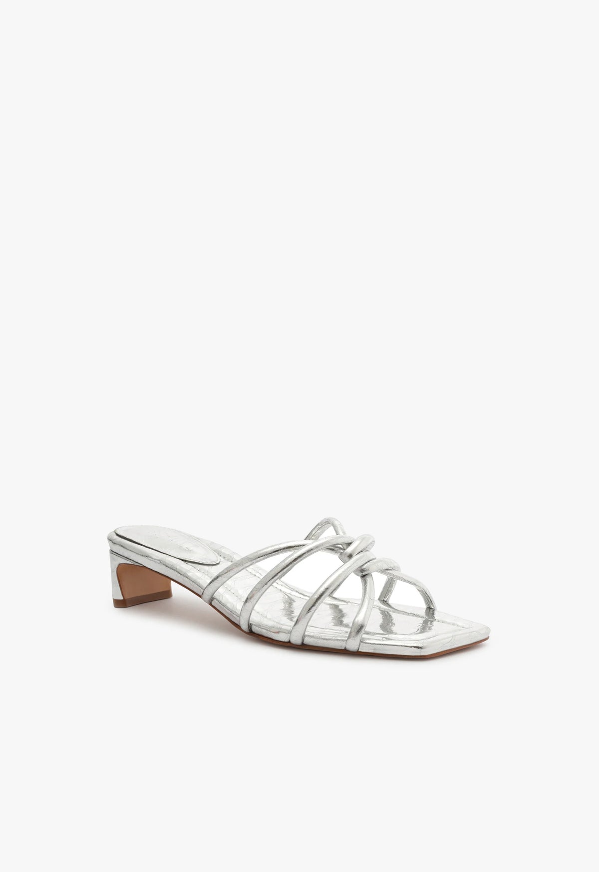 Rachel Women's Metallic Leather Mule Sandals - Comfortable Slip-On Shoes for Casual Wear, Summer Outfits, and Beach Vacations