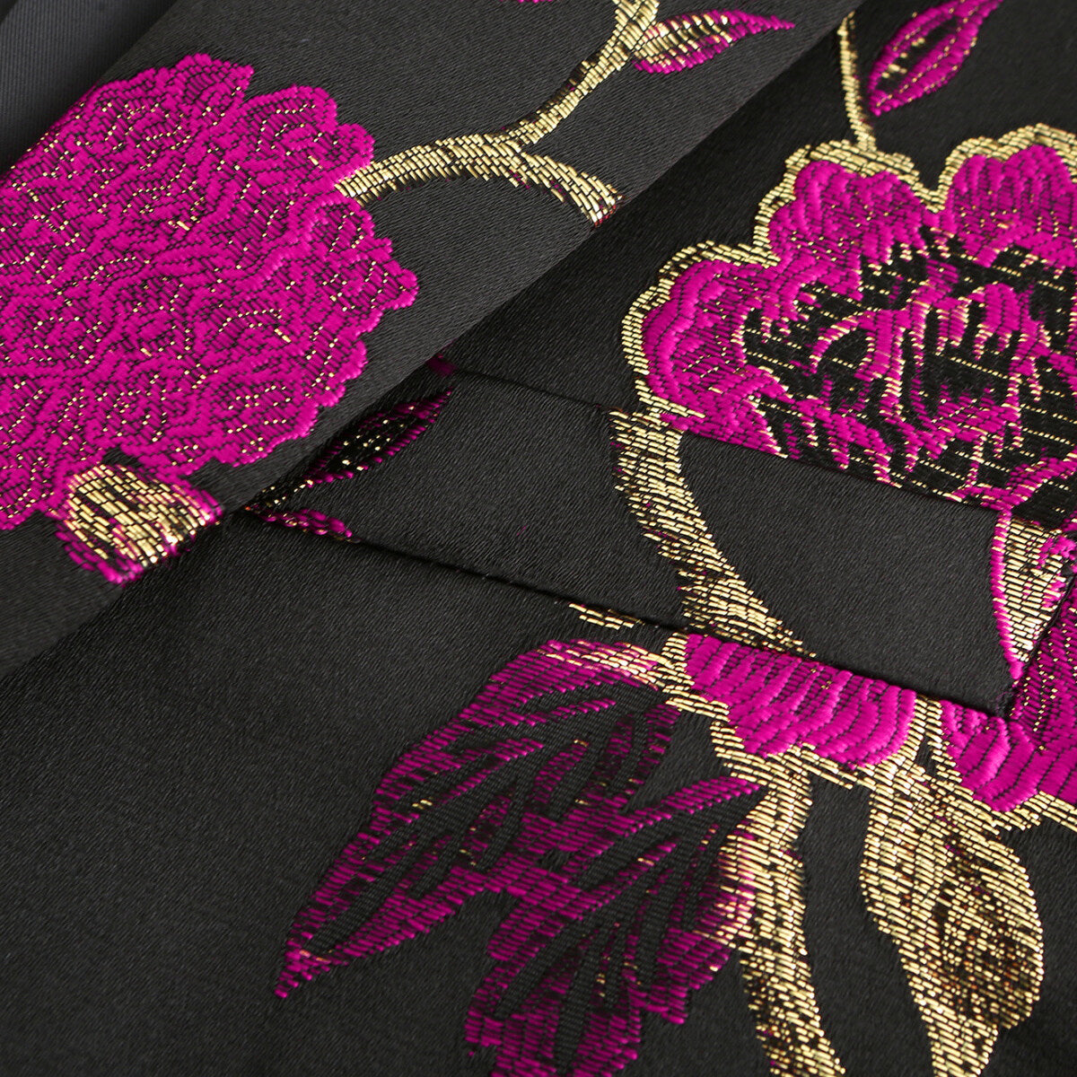 Men's Rose Red Embroidered One Button Notched Lapel Blazer - Perfect for Weddings, Business Meetings & Formal Events