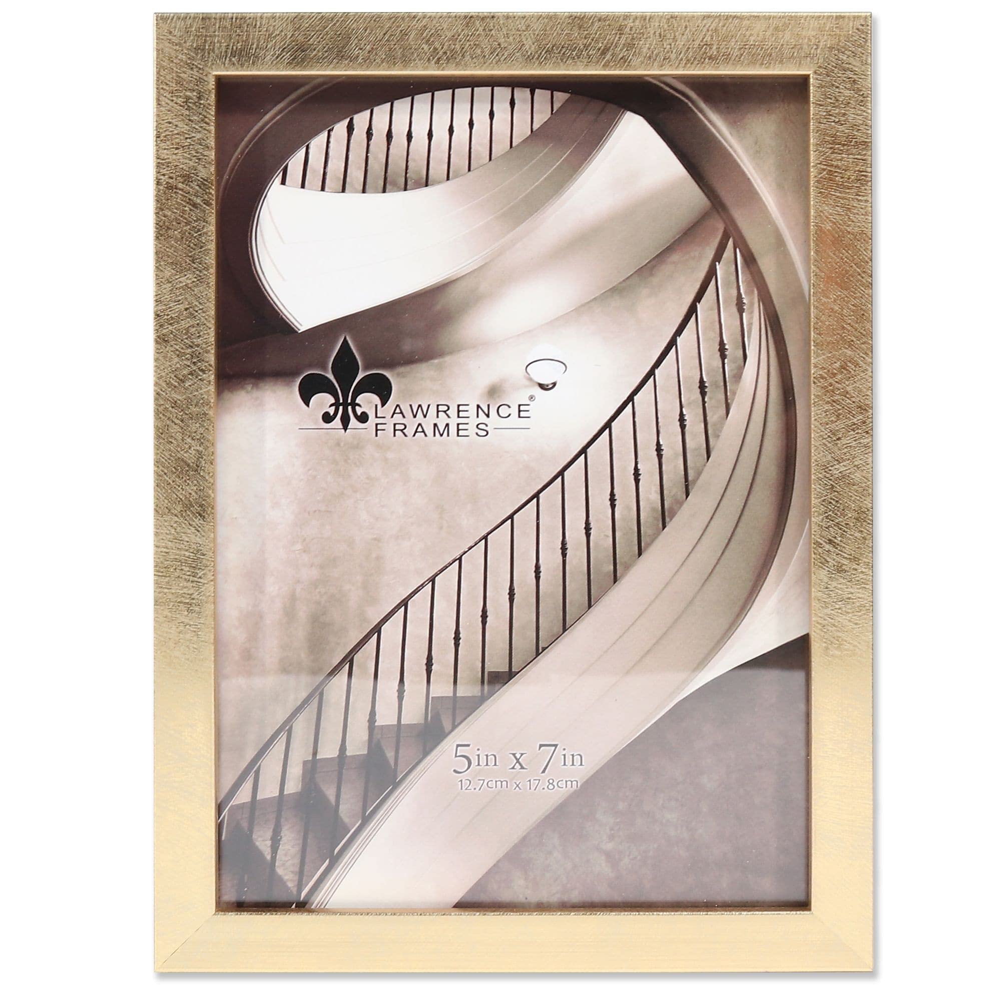 Lawrence Frames 5W x 7-Inch H Chloe Contemporary Gold Picture Frame (708057) - Elegant Photo Display for Home, Office & Wedding Decor