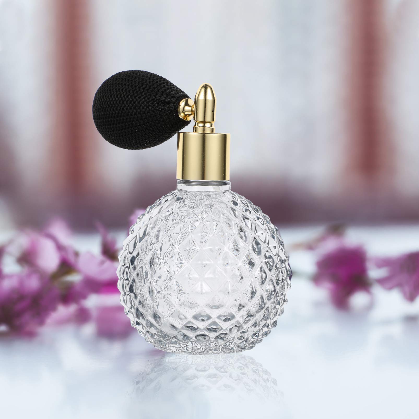 DOITOOL 2-Pack Vintage Glass Perfume Spray Bottles - Refillable Perfume Atomizer for Travel, Purse & Home Fragrance Dispenser | Elegant Glass Perfume Bottle with Fine Mist Sprayer