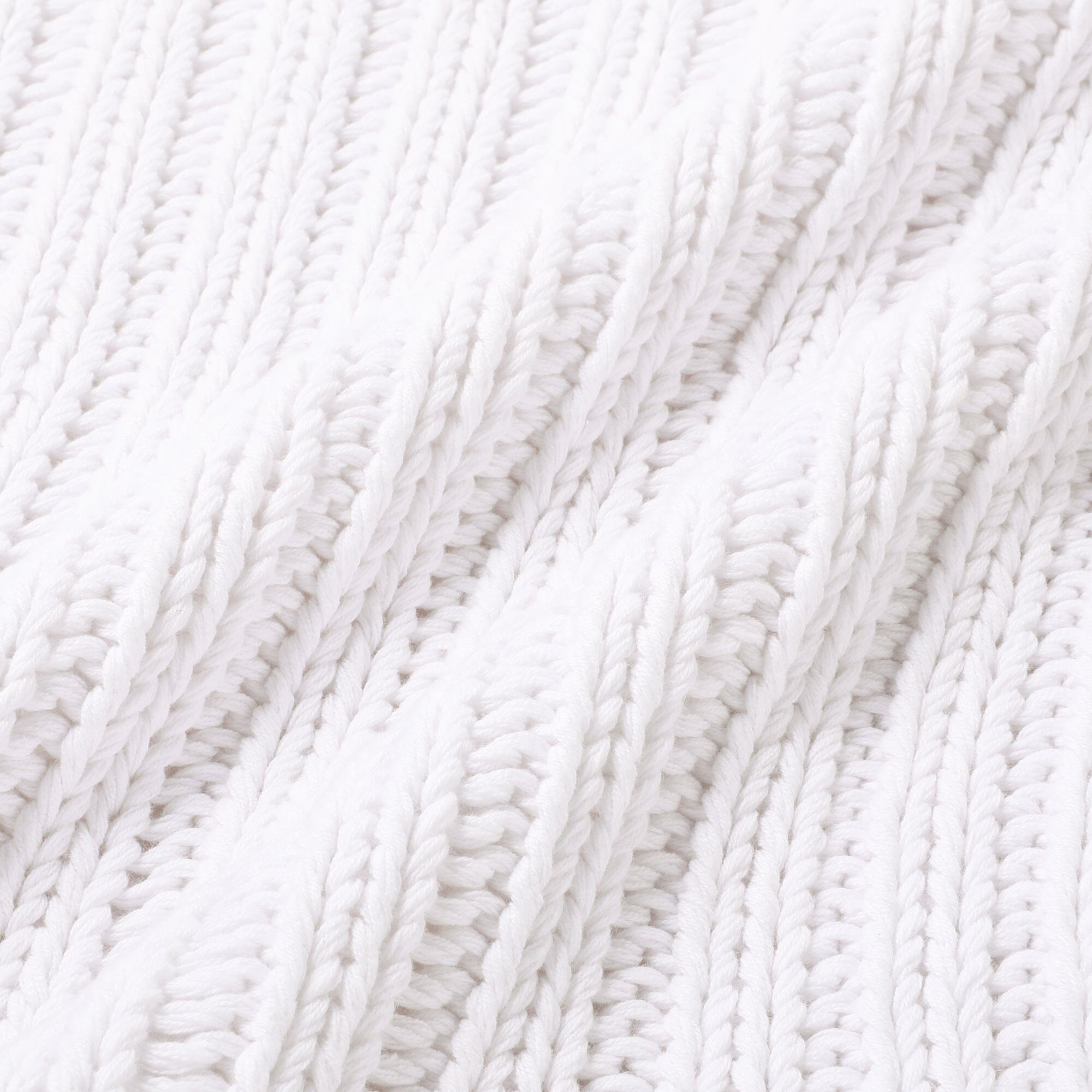 Soft Knit Stripe Cushion Cover 18x18 Inches - Premium Cotton Blend Decorative Pillow Case for Sofa, Bed, Chair - White Home Decor for Living Room, Bedroom & Office