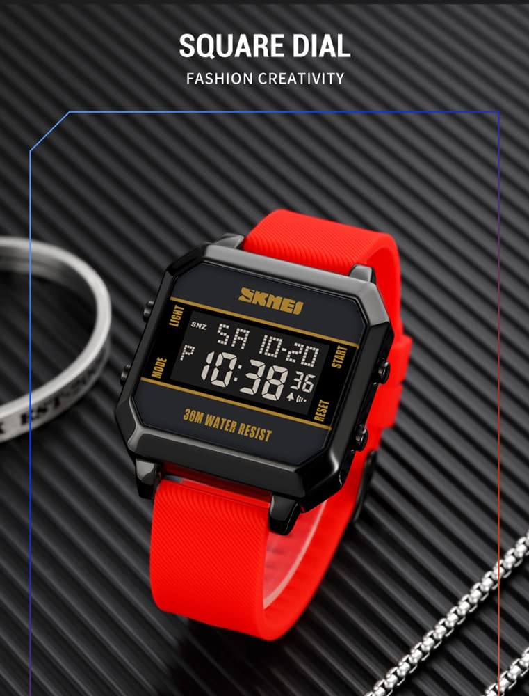 MASTOP Digital Sports Watch for Men and Women - Large Easy-to-Read Numbers, Waterproof, Countdown Timer - Perfect for Running, Swimming, Gym Workouts & Outdoor Activities