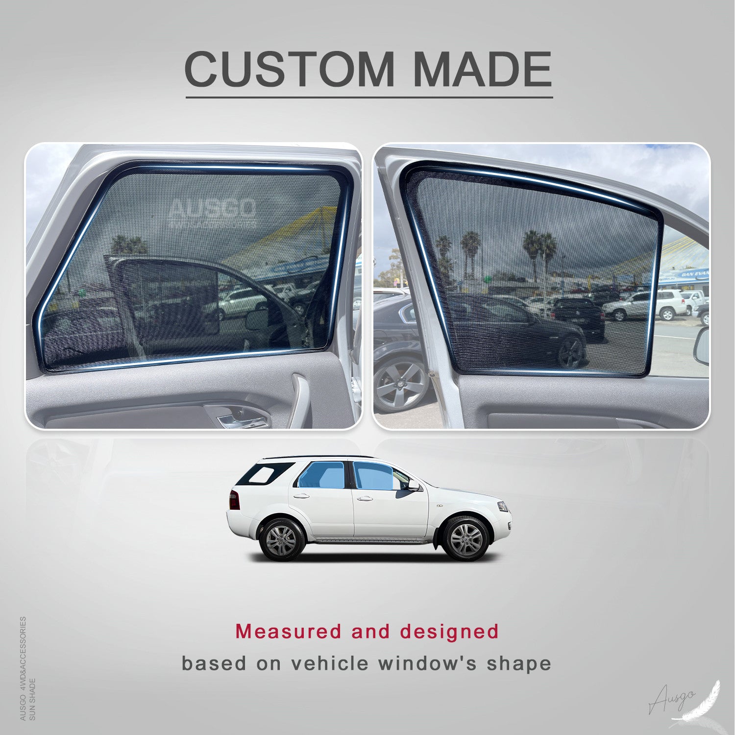 2017-2023 Hyundai Kona Car Window Sun Shade - Magnetic UV Protection Sunshade for Front Side Windows | Perfect for Summer Driving, Road Trips & Parking in Direct Sunlight
