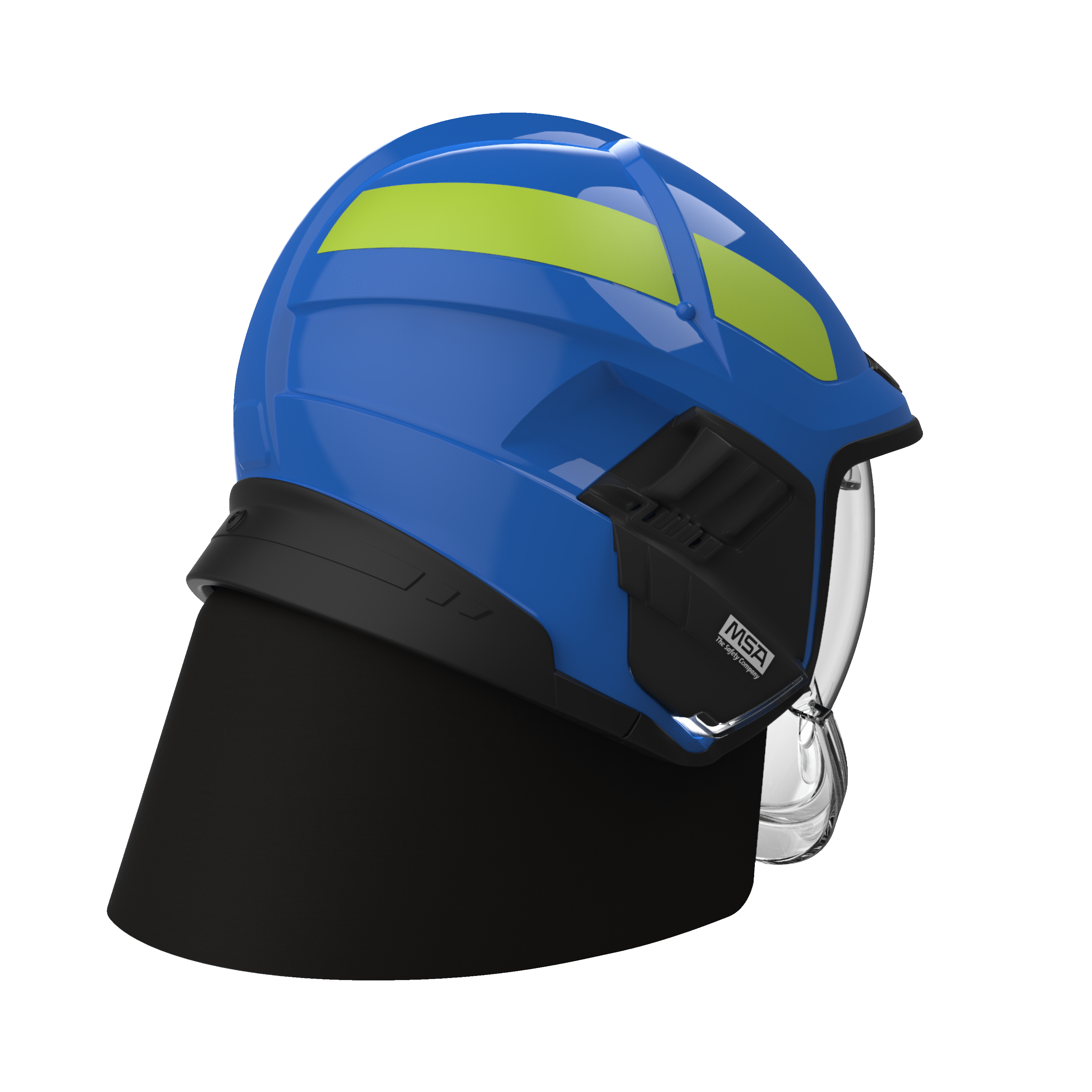 CAIRNS XF1 Modern Firefighter Helmet - Blue Gloss Finish | NFPA Certified Safety Gear for Firefighters & First Responders | Ideal for Emergency Rescue & Firefighting Scenes