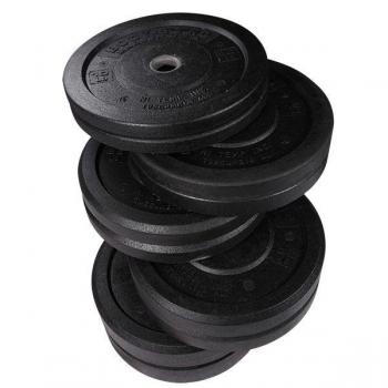 Body Solid 260 lb. Premium U.S.A. Rubber Bumper Plate Set - Olympic Weight Plates for CrossFit, Powerlifting & Home Gym Workouts