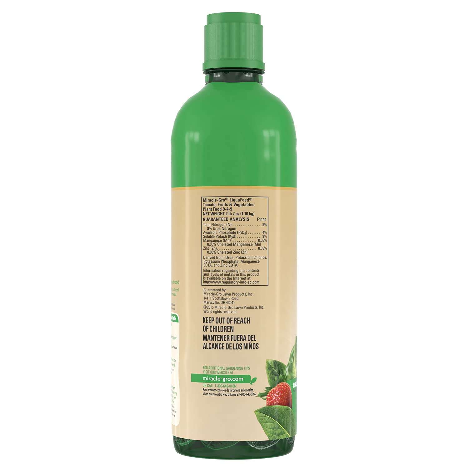 Scotts LiquaFeed Tomato, Fruit & Vegetable Plant Food Refills - 16 fl oz Liquid Fertilizer (6-Pack of 2 Bottles) - Ideal for Home Gardening, Greenhouses & Organic Farming