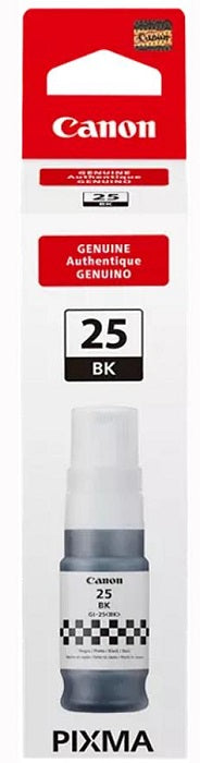 Canon GI-25BK Black Ink Bottle for Printers - High-Quality Refill Ink for Canon Printers - Perfect for Home, Office, and School Printing Needs