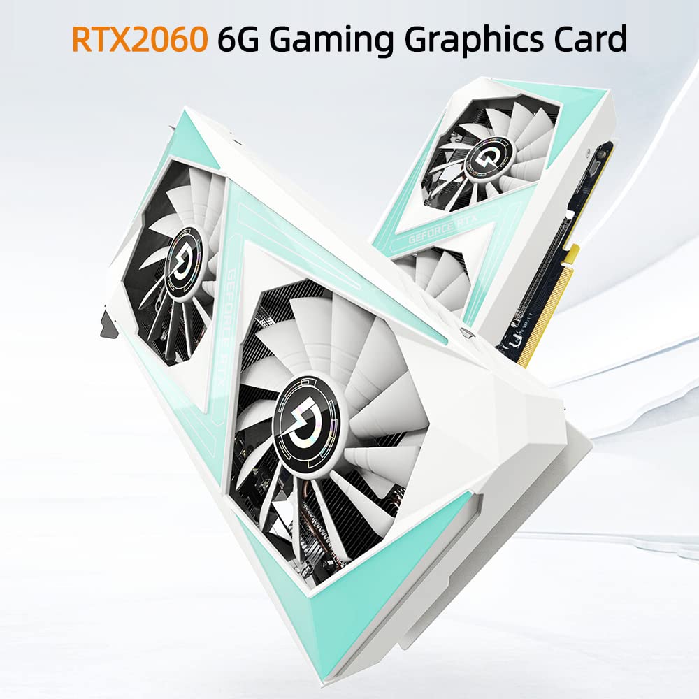 YIWENG RTX 2060 6GB GDDR6 Gaming Graphics Card - 192-bit, 8K Resolution Support, 3xDP+HD Output - Perfect for PC Gaming, VR, and 4K Video Editing