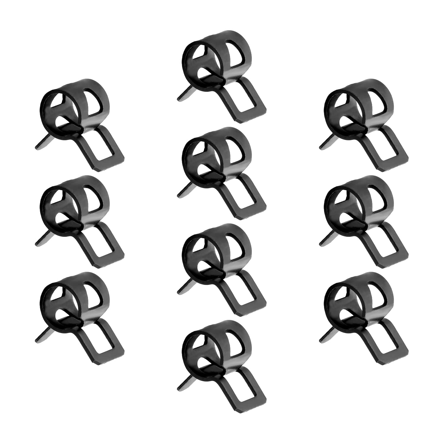 MroMax 20Pcs 10mm Hose Clamps for Fuel/Vacuum/Air/Water Pipes - Automotive Fasteners