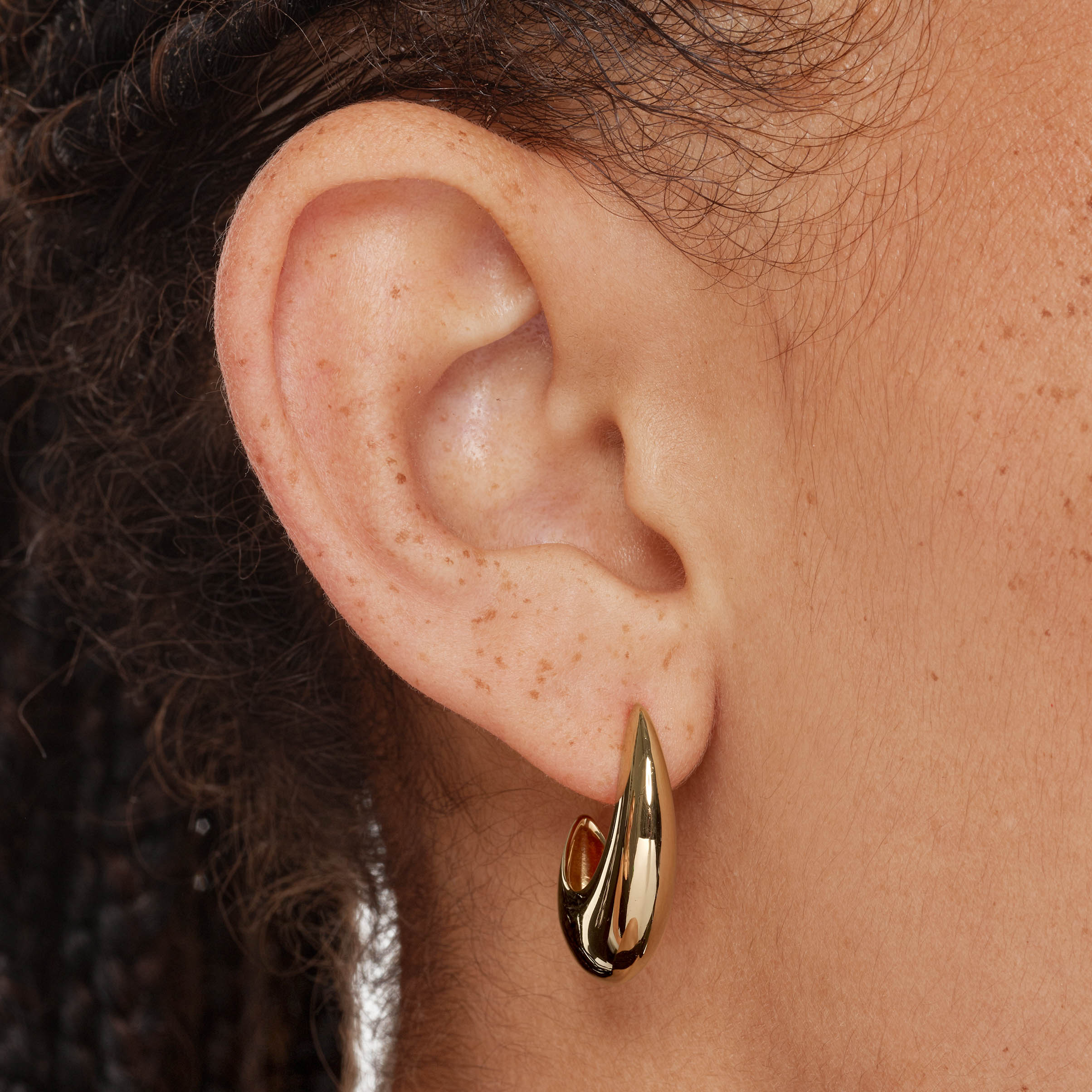 Gold Puff Dome Hoop Stud Earrings for Women - Trendy Dainty Jewelry for Everyday Wear, Parties & Gifts
