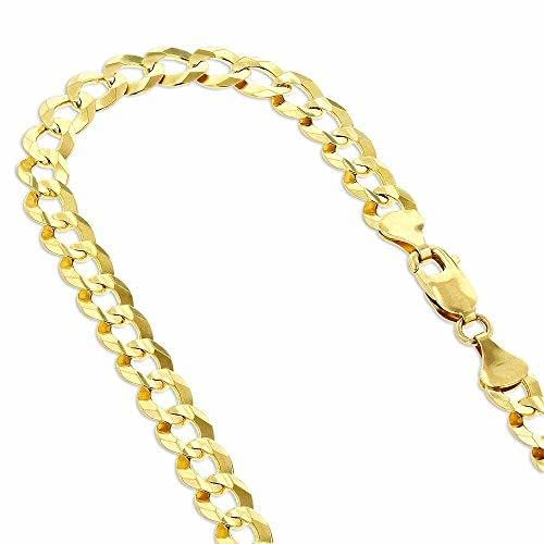 10K Yellow Gold Cuban Chain Necklace for Men - 2.8mm Solid Comfort Curb Link with Lobster Clasp (16