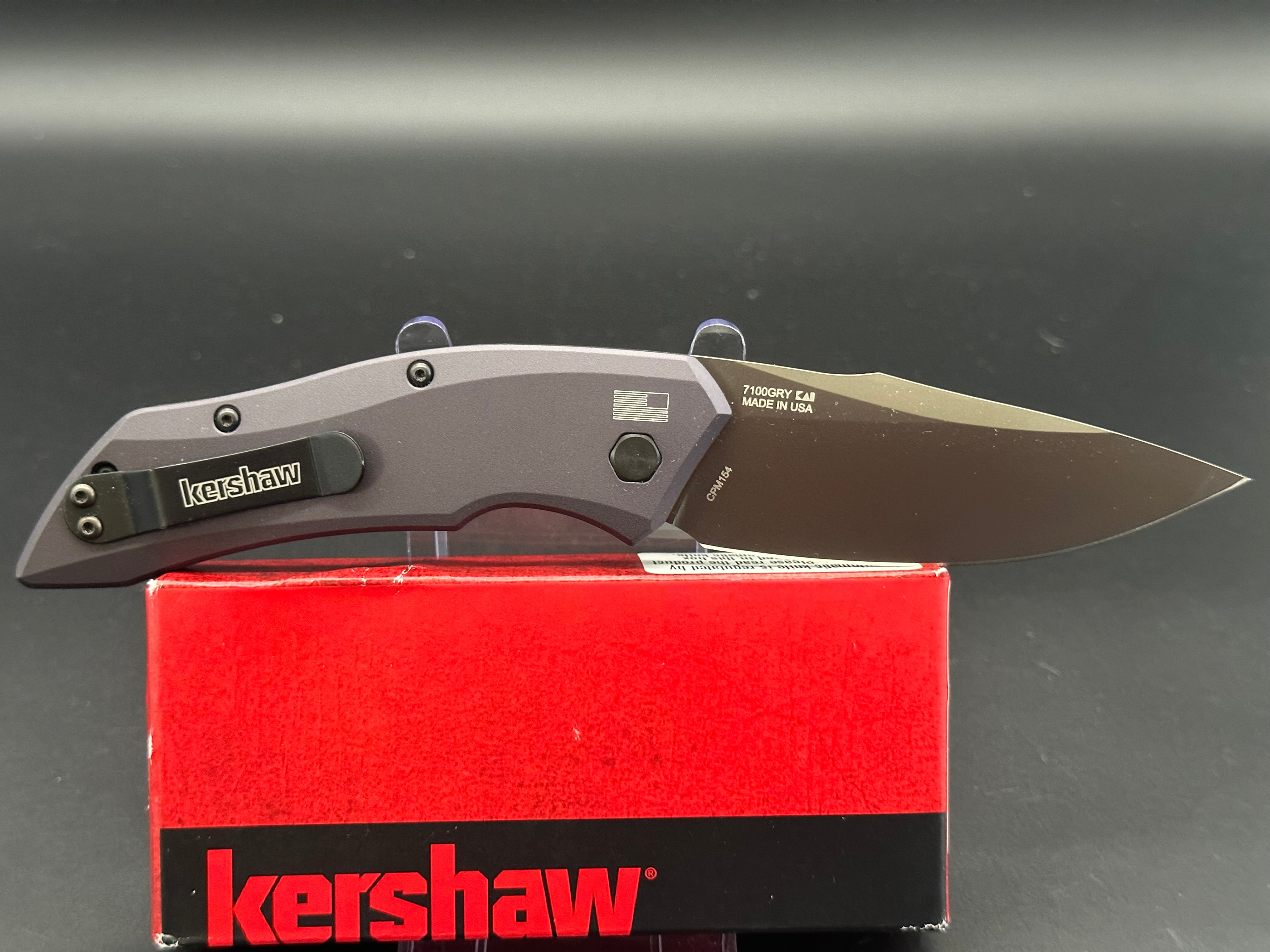 Kershaw Launch 1 Automatic Knife - Gray Tactical Folding Pocket Knife for EDC, Outdoor Camping & Survival Gear | High Speed Deployment | Premium CPM-154 Steel Blade