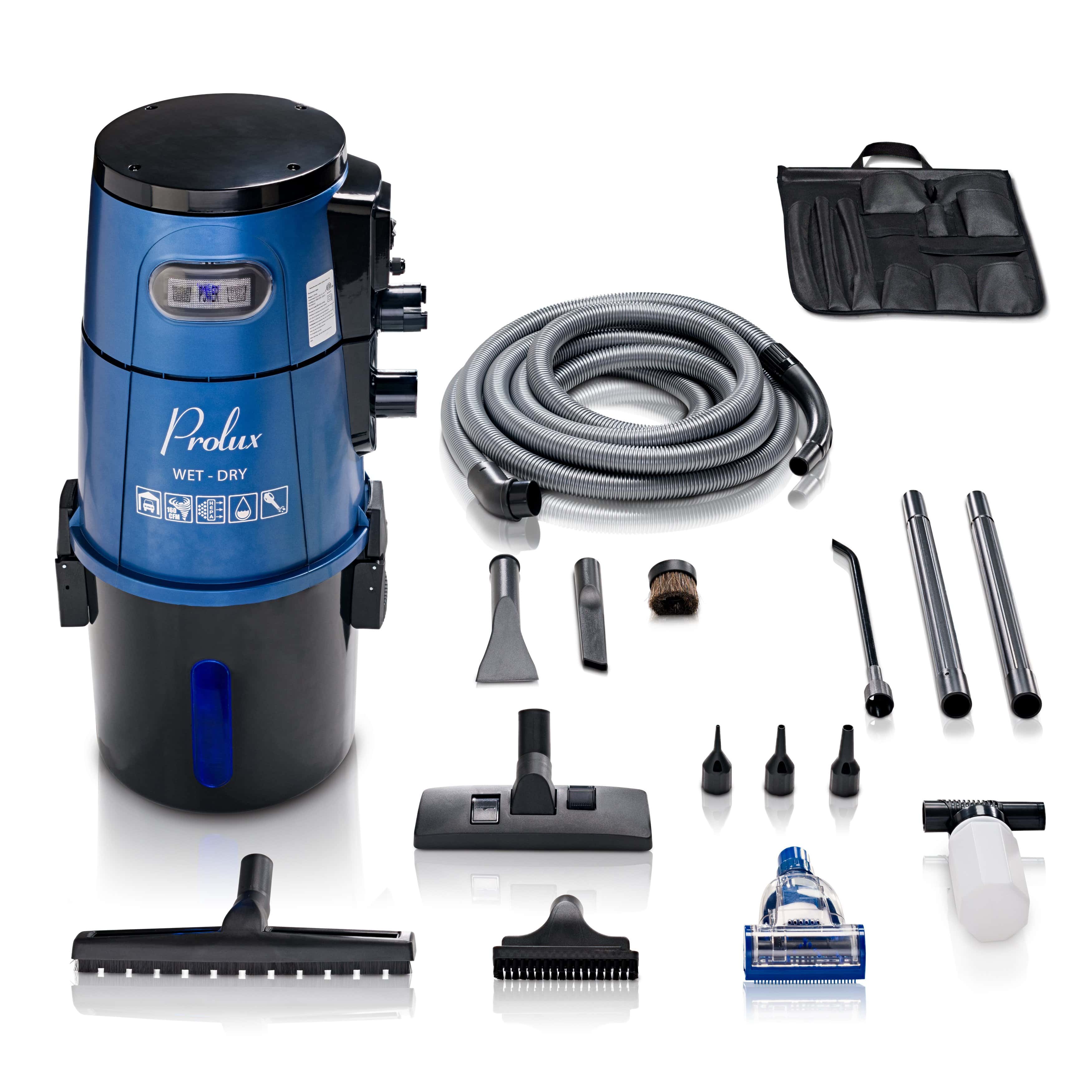 Prolux Blue Wet/Dry Garage Vacuum Cleaner - Powerful Multi-Function Carpet Shampooer, Blower & Auto Detailer - Ideal for Home, Garage & Car Cleaning