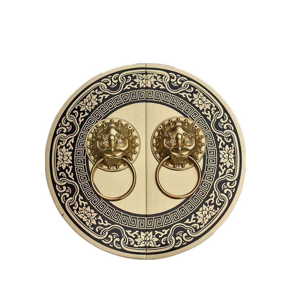 Vintage Bronze Lion Head Door Knocker - Handcrafted Pure Copper Door Handle for Wooden Doors - Classic Home Decor & Hardware Accessories - Perfect for Front Entry Doors, Cabinets, and Vintage-Themed Interiors