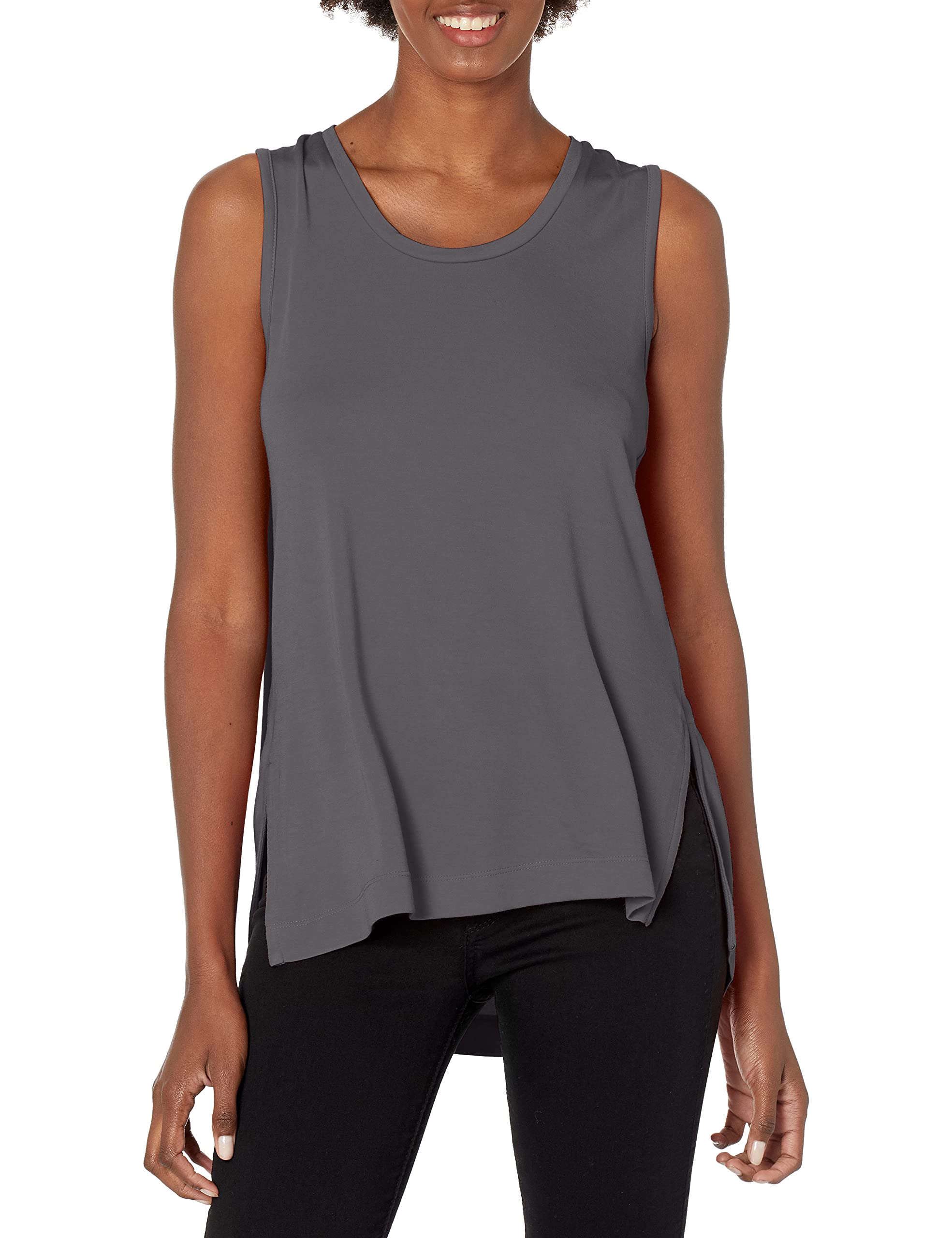 Eco-Friendly Women's Sleeveless Scoop Neck Cape Tank Top - Sustainable Summer Casual Wear for Beach, Yoga & Everyday Outfits