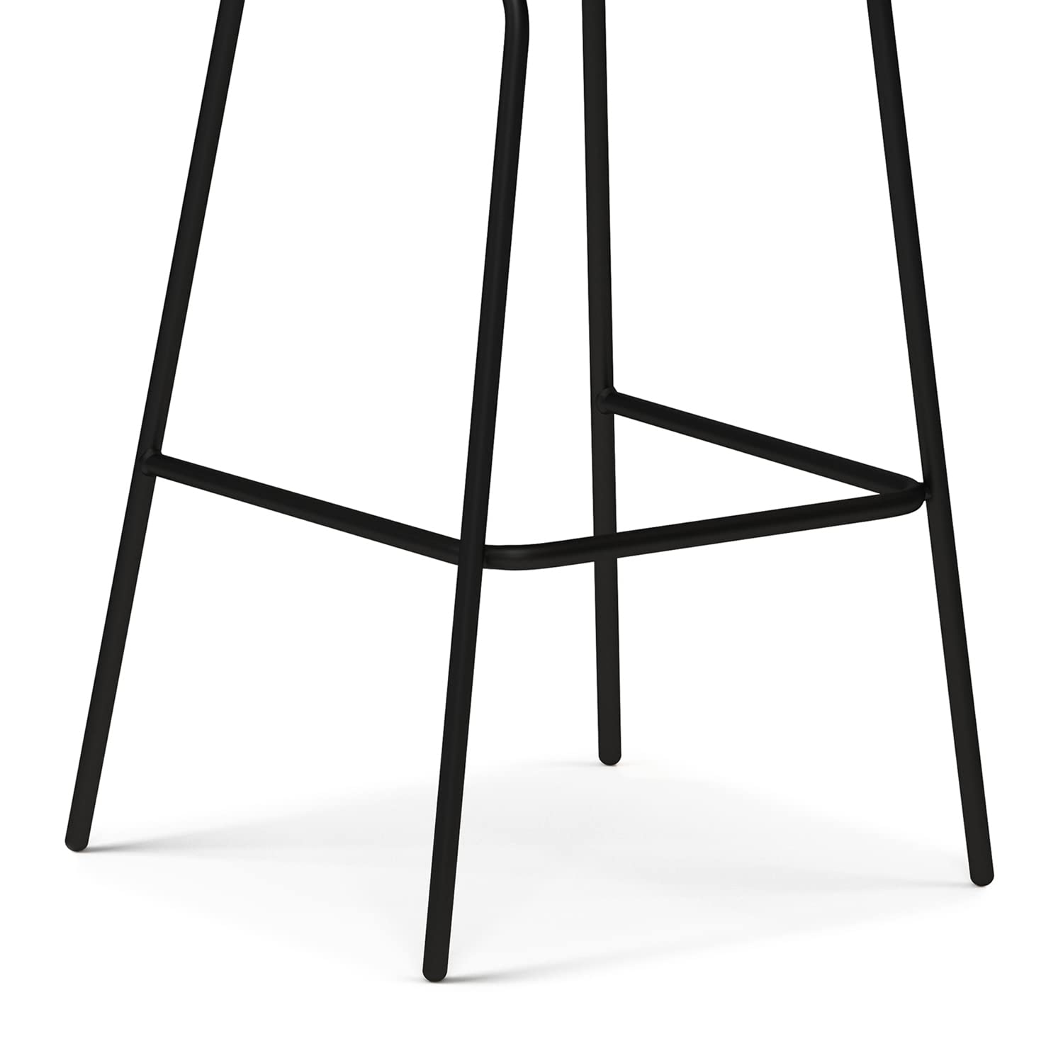 SIMPLIHOME Jolie Contemporary 28 Inch Bar Stool Set of 2 - Camel Brown Vegan Faux Leather Counter Height Stools for Kitchen Island, Breakfast Bar & Dining Room - Modern Home & Office Furniture
