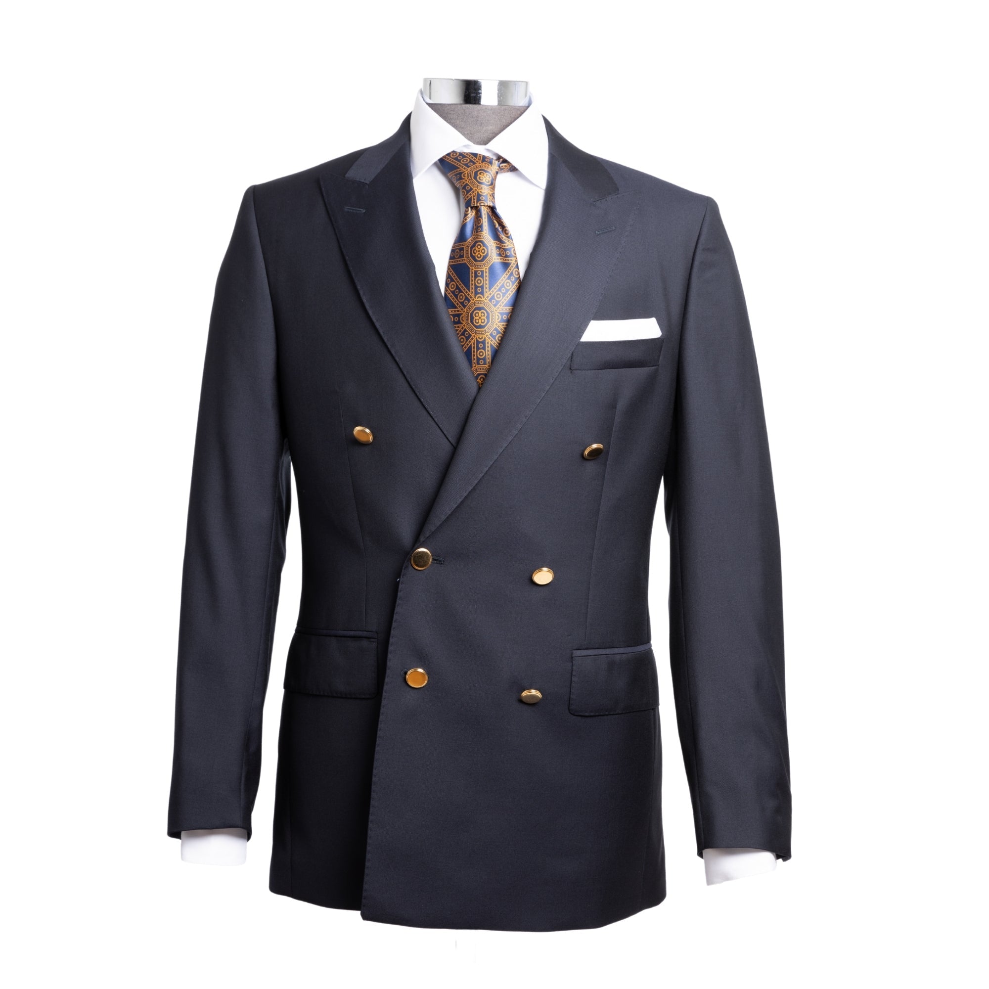 Ermenegildo Zegna Travel Fabric Twill Wool Blazer for Men - Navy Blue Slim Fit Business Suit Jacket | Perfect for Office Wear, Business Meetings & Formal Events