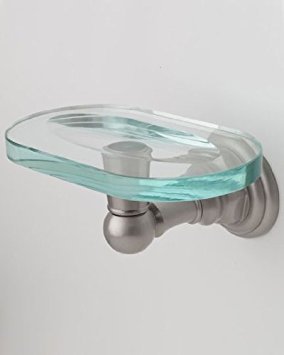 Jaclo 4830-SD-SN Satin Nickel Wall Mounted Soap Dish - Rustproof Bathroom Organizer for Shower, Sink & Vanity | Modern Home Decor Accessory