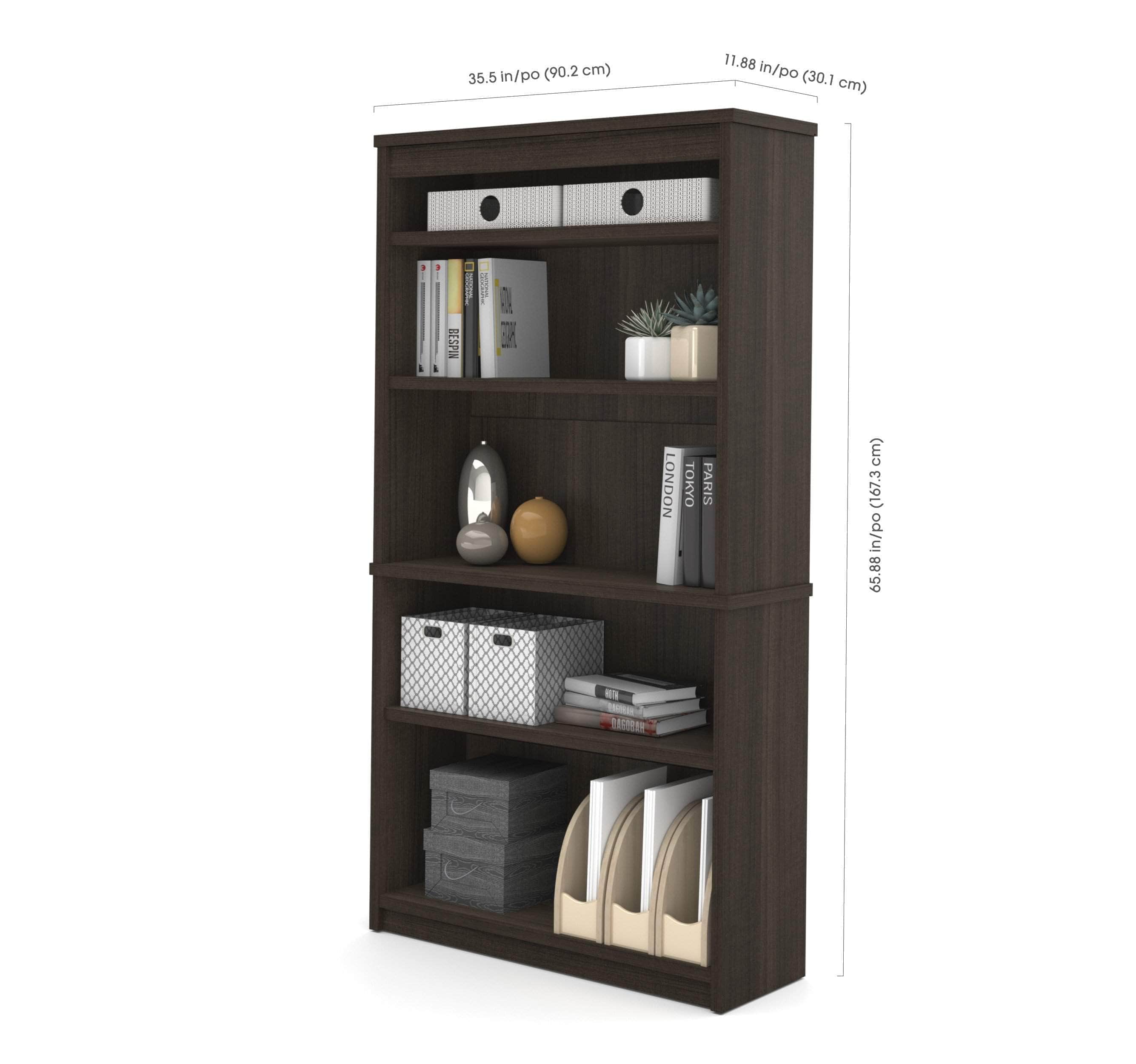 Uptown II Bookcase - 6 Stylish Colors for Home & Office Storage | Modern Bookshelf for Living Room, Bedroom & Study