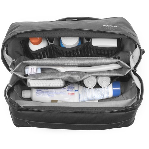 Peak Design Travel Wash Pouch - Waterproof Toiletry Bag for Men & Women, Compact Organizer for Cosmetics & Toiletries (Black) - Perfect for Camping, Gym, Business Trips & Air Travel