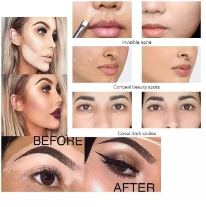 Flawless Full Cover Liquid Concealer - Waterproof, Long-Lasting Makeup for Dark Circles & Blemishes | Perfect for Daily Use, Photo Shoots & Special Occasions