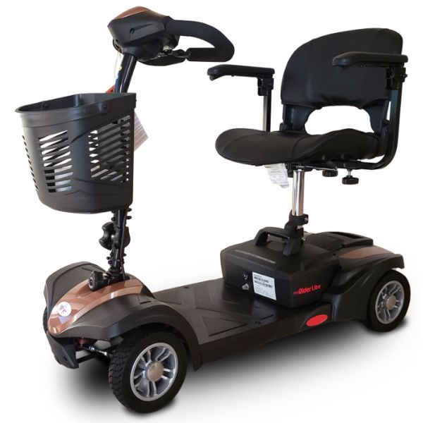 EV Rider MiniRider Lite 4 Wheel Mobility Scooter - Compact Electric Scooter for Adults & Seniors - Lightweight Foldable Travel Scooter with Long Battery Life - Perfect for Shopping, Travel & Indoor/Outdoor Use