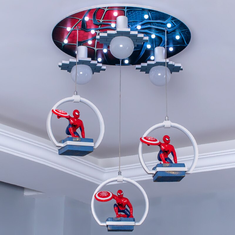 Spider-Man LED Hanging Light for Kids Room Decor - Superhero Themed Night Light for Bedroom, Nursery, or Playroom - Perfect Gift for Marvel Fans & Children's Bedtime Lighting