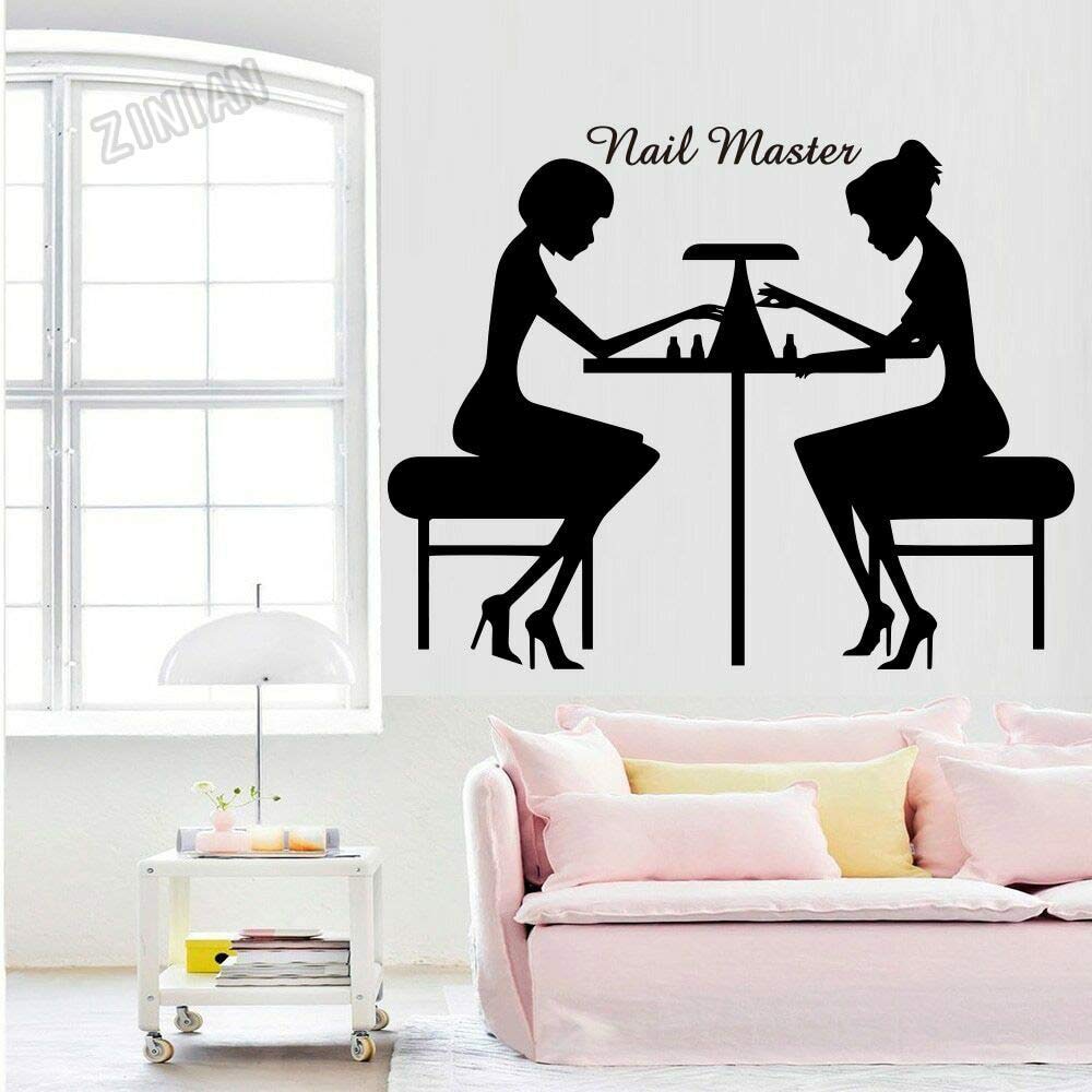 Modern Nail Salon Wall Decals - Self-Adhesive Vinyl Stickers for Beauty Salon & Spa Decor - Perfect for Home, Salon, and Spa Interior Design