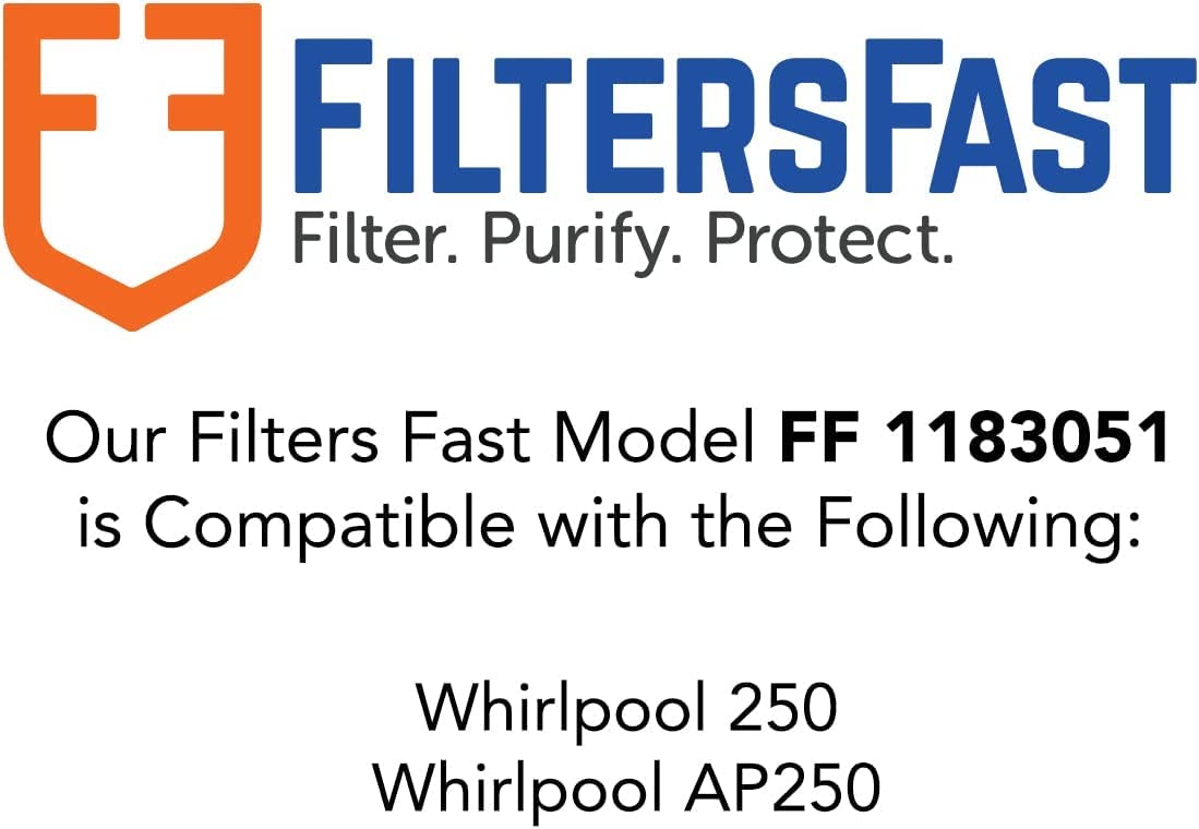 Whirlpool 1183051 & 1187018 HEPA Air Filter Replacement - Compatible with Select Whirlpool Refrigerators - Improves Air Quality for Home & Kitchen Use